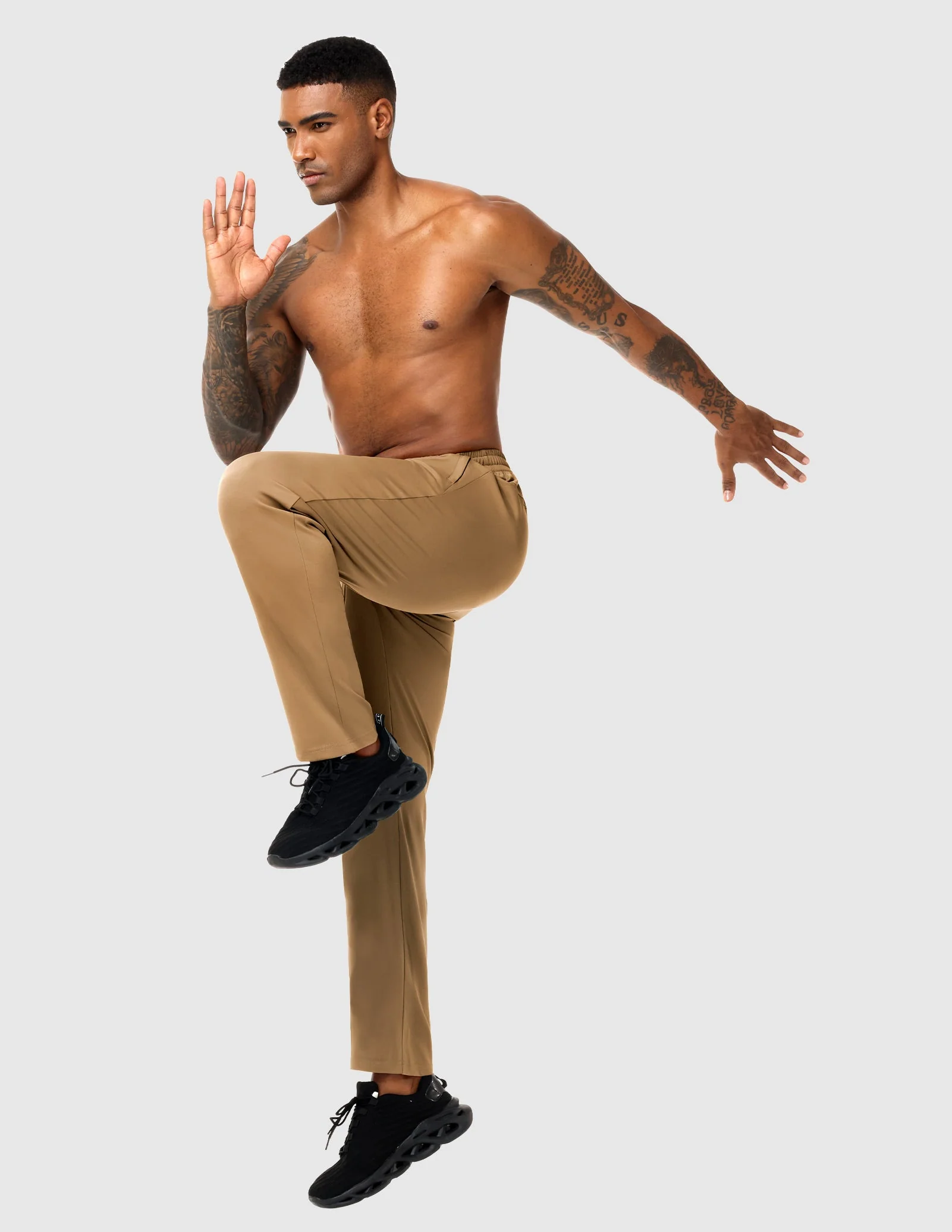 Men's Athletic Sweatpants with 3 Zipper Pockets – Lightweight Track Pants - Image 22