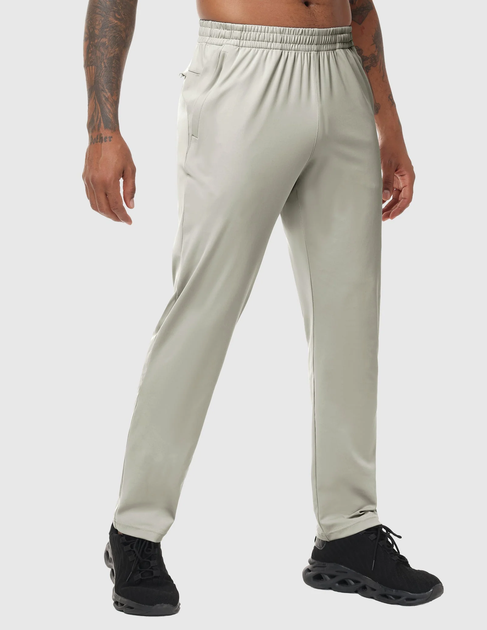 Men's Athletic Sweatpants with 3 Zipper Pockets – Lightweight Track Pants - Image 25
