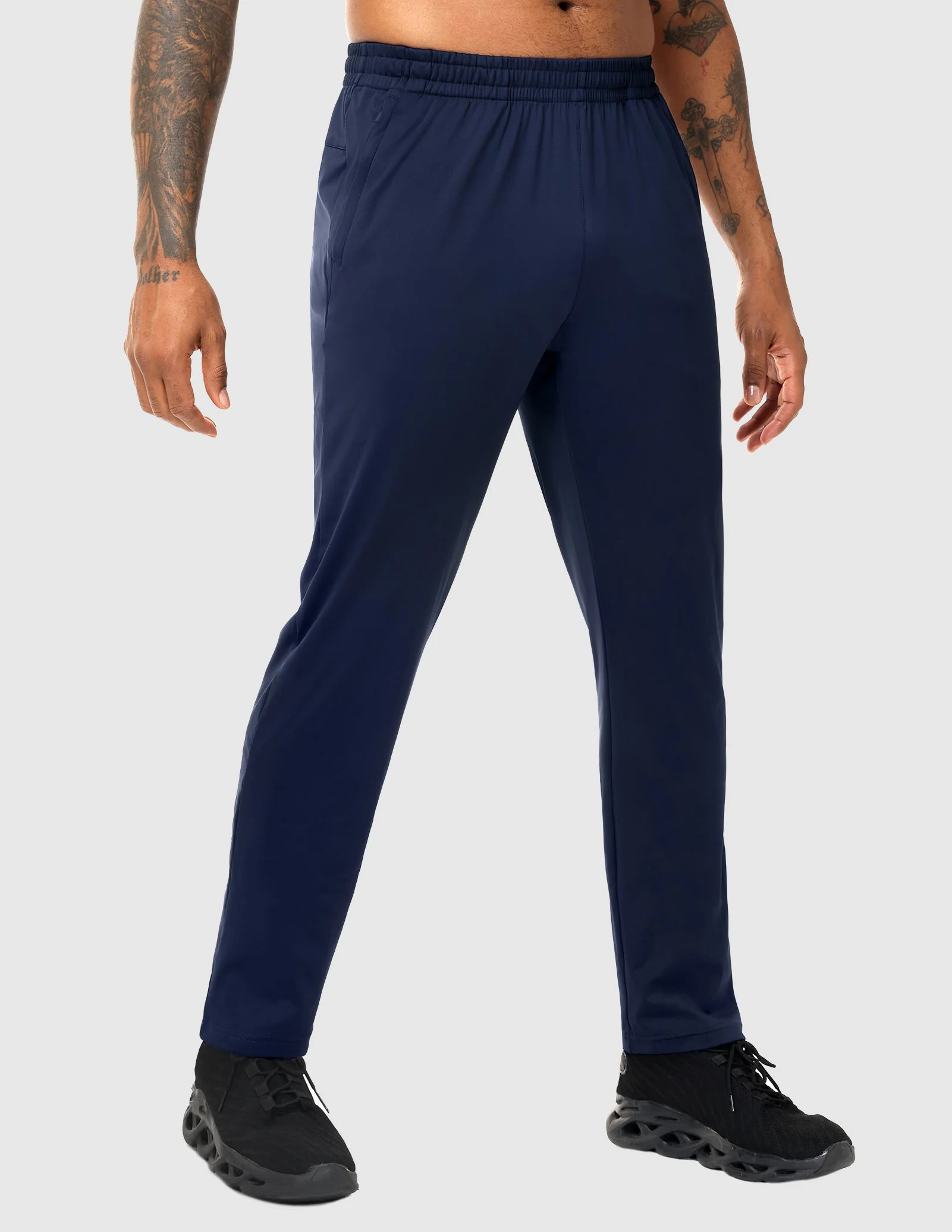 Men's Athletic Sweatpants with 3 Zipper Pockets – Lightweight Track Pants - Image 3