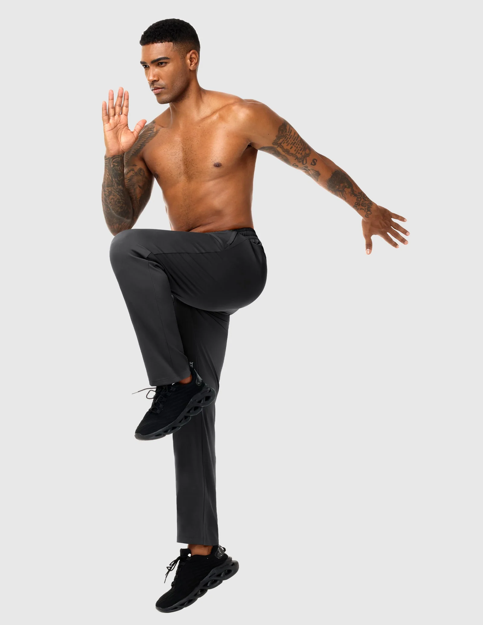 Men's Athletic Sweatpants with 3 Zipper Pockets – Lightweight Track Pants - Image 34