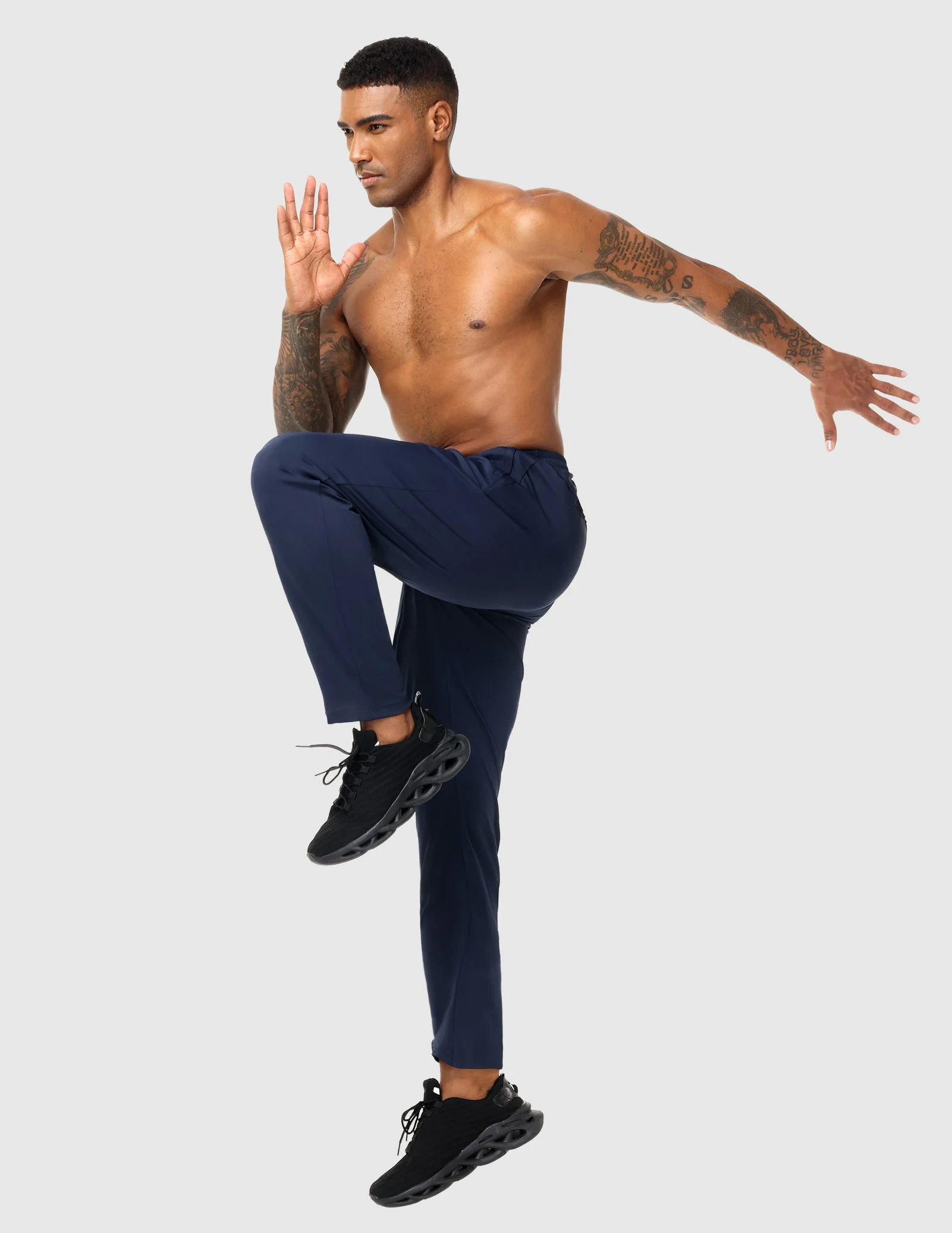 Men's Athletic Sweatpants with 3 Zipper Pockets – Lightweight Track Pants - Image 5