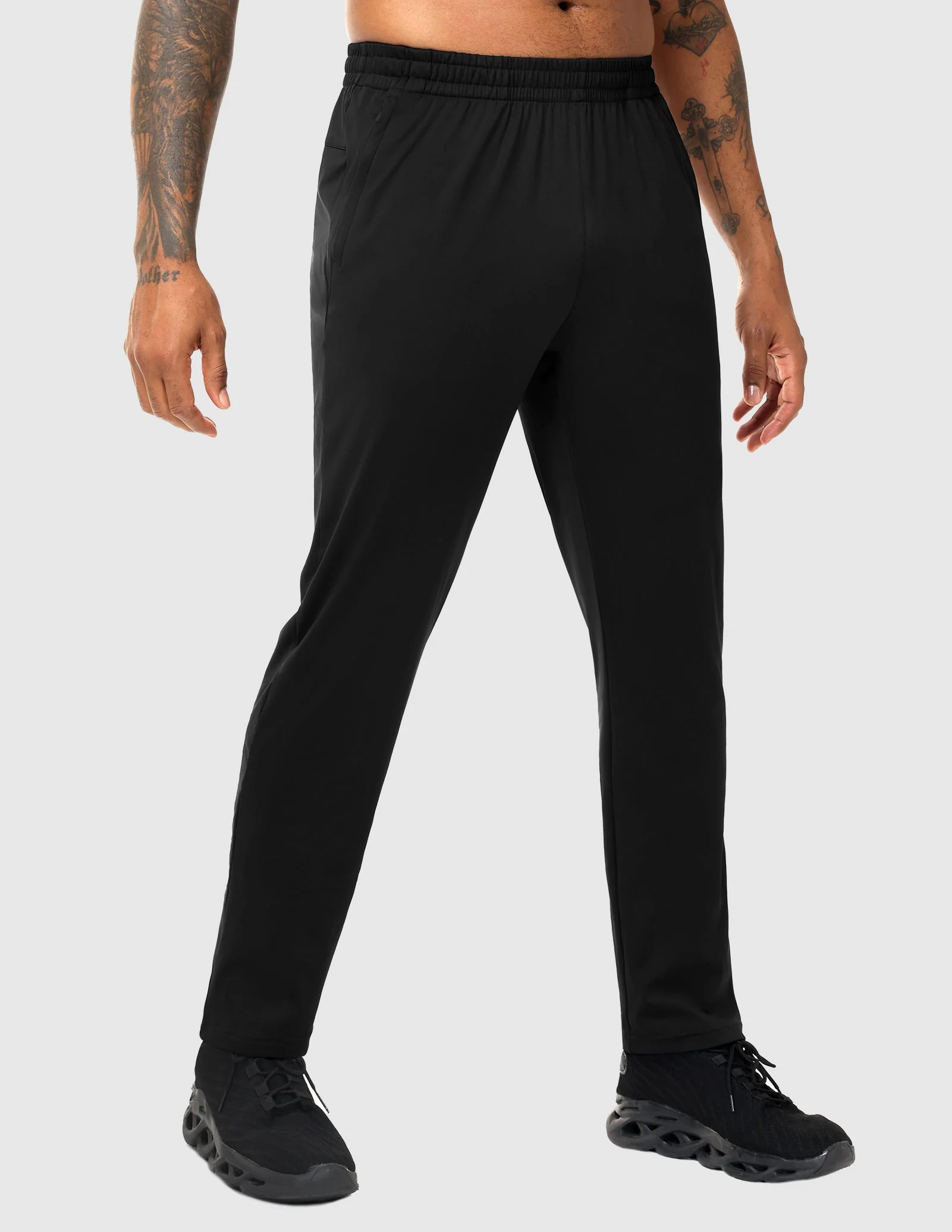Men's Athletic Sweatpants with 3 Zipper Pockets – Lightweight Track Pants - Image 9