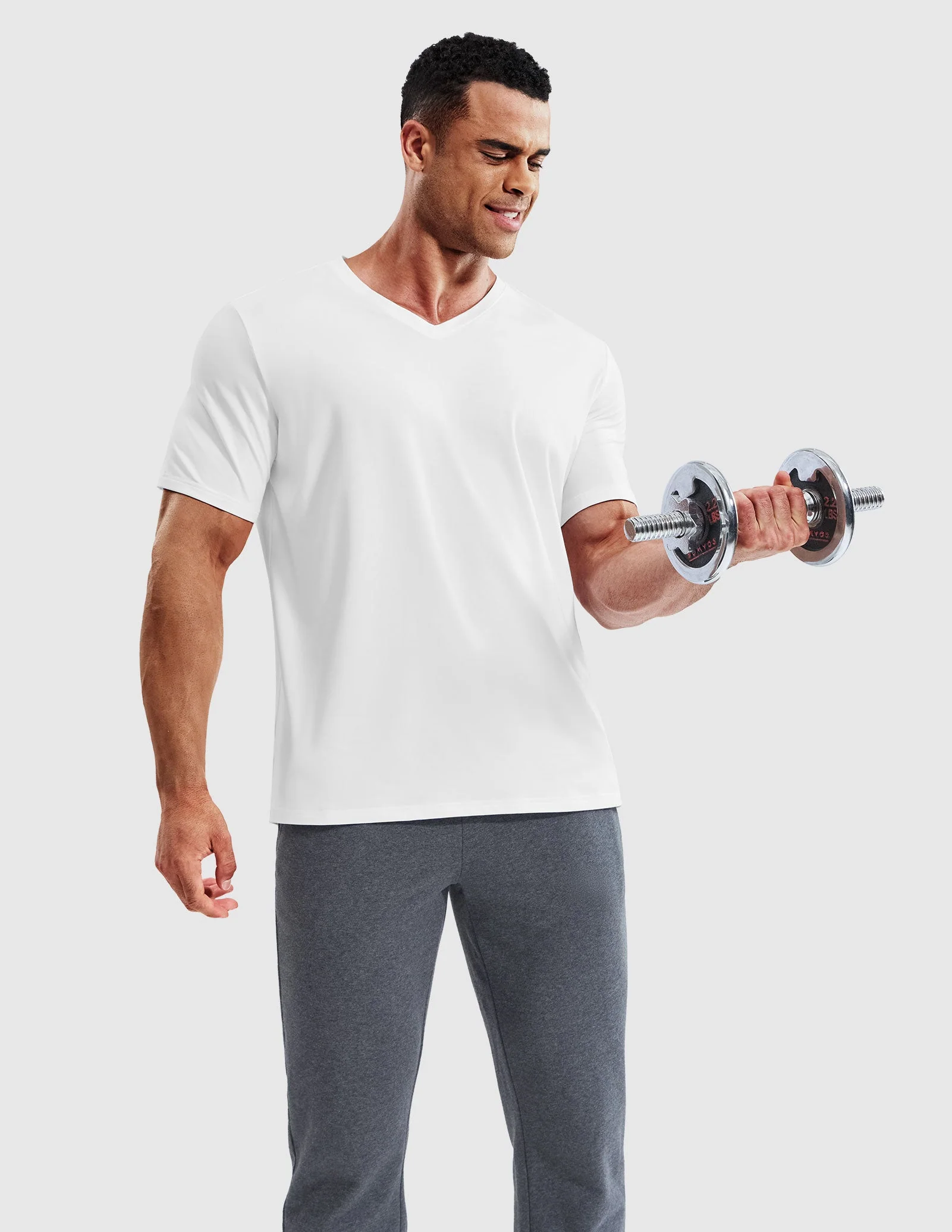Men’s X-Sofort® Buttery Soft Dry Fit V-Neck Workout T-Shirt - Image 18