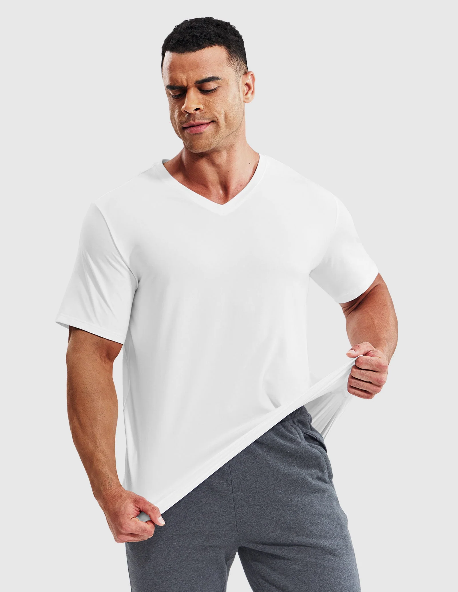 Men’s X-Sofort® Buttery Soft Dry Fit V-Neck Workout T-Shirt - Image 22