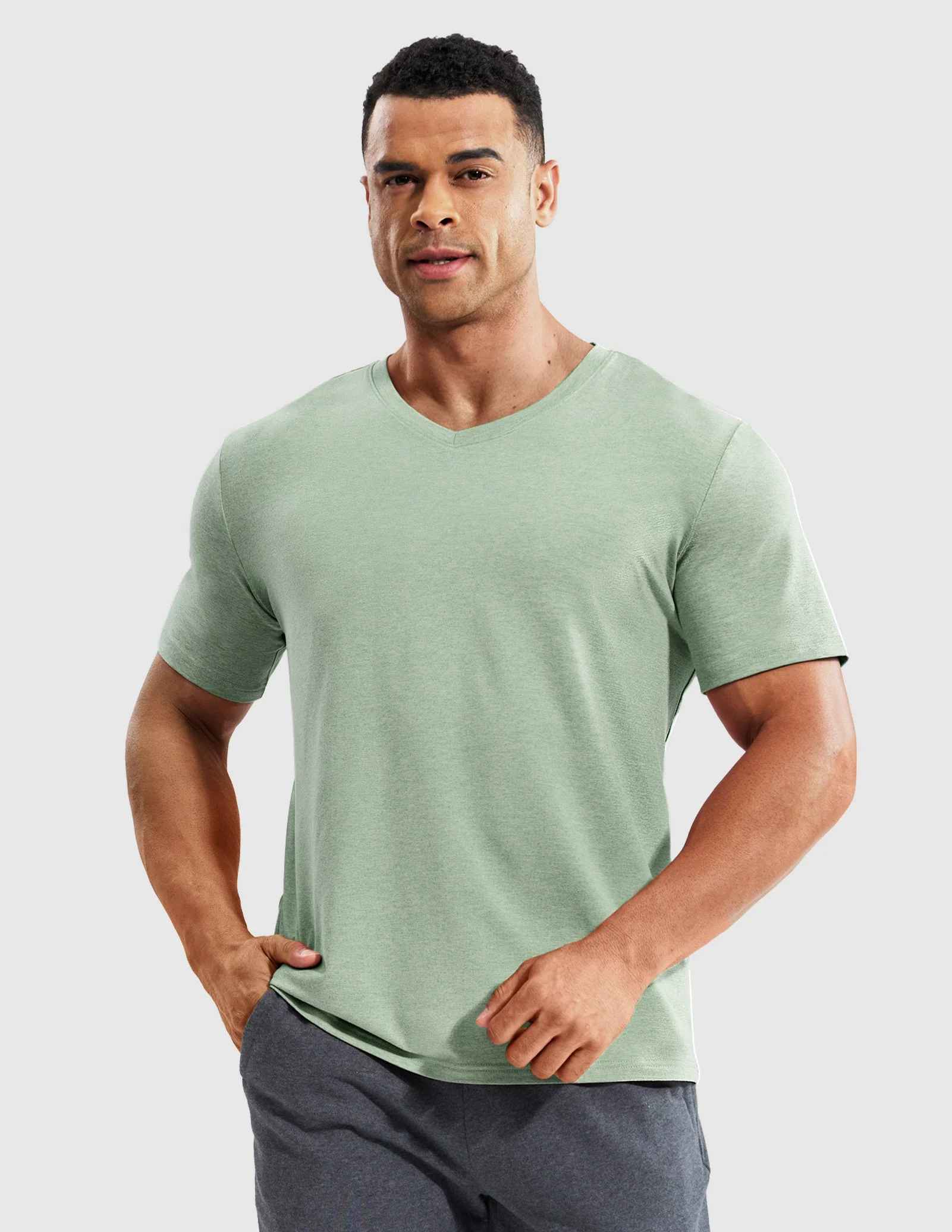 Men’s X-Sofort® Buttery Soft Dry Fit V-Neck Workout T-Shirt - Image 27