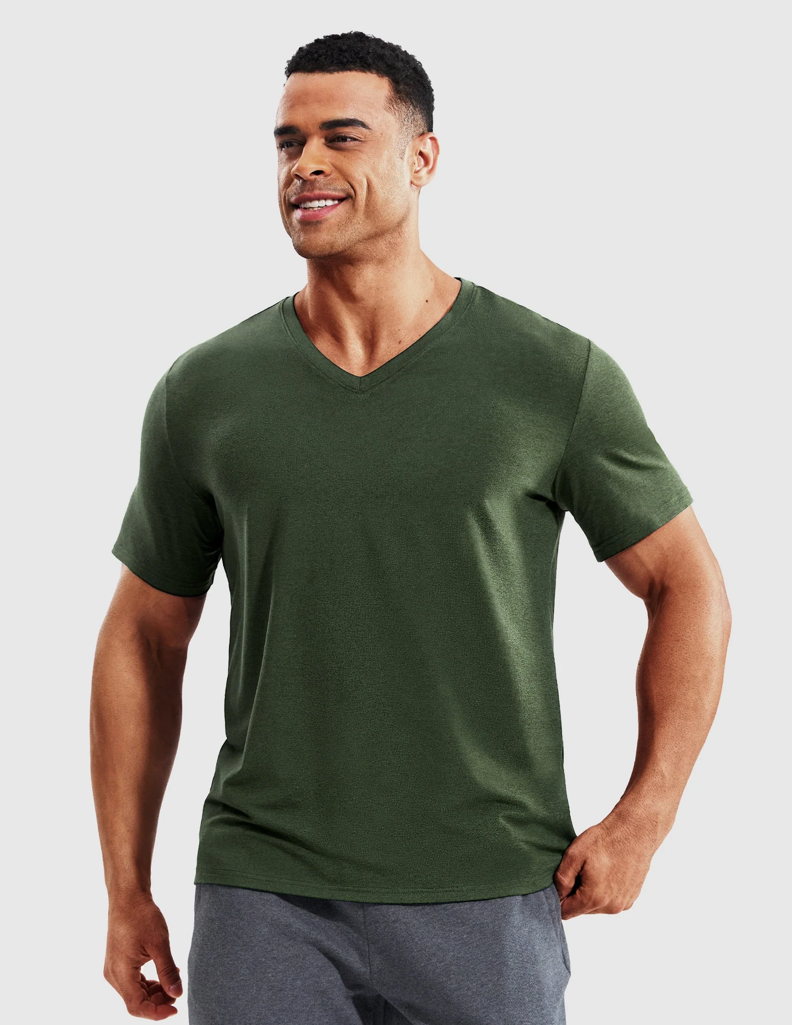 Men’s X-Sofort® Buttery Soft Dry Fit V-Neck Workout T-Shirt - Image 36