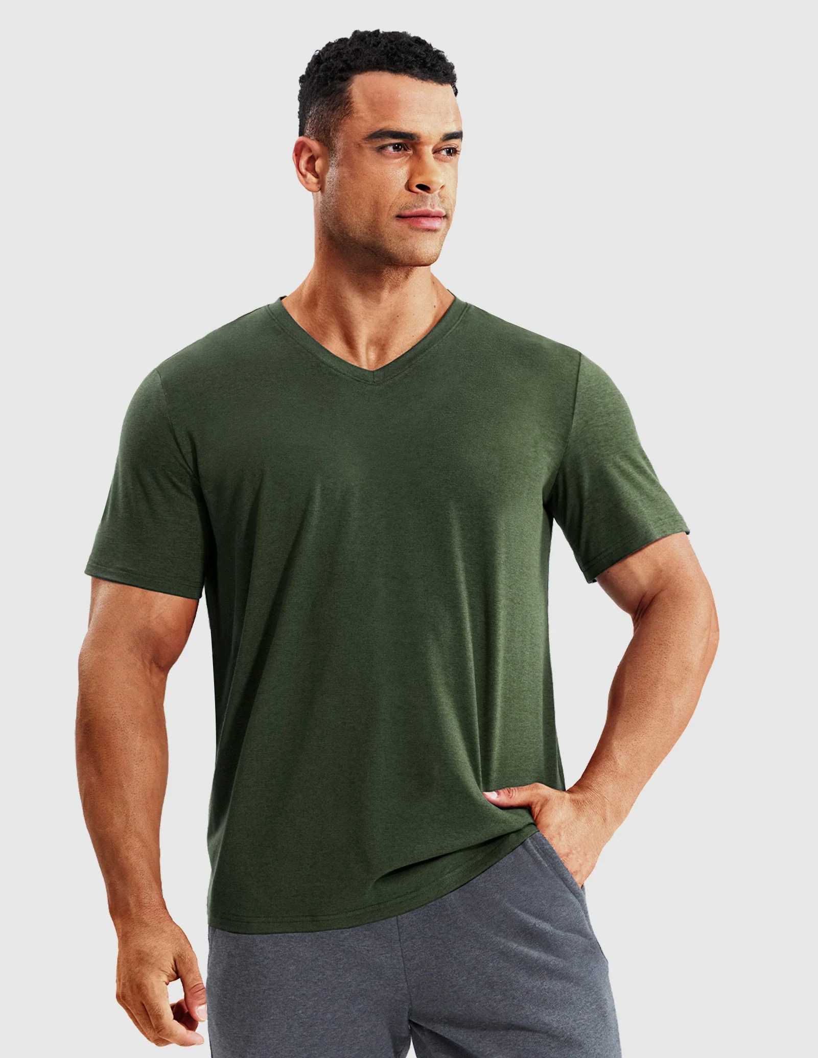 Men’s X-Sofort® Buttery Soft Dry Fit V-Neck Workout T-Shirt - Image 38