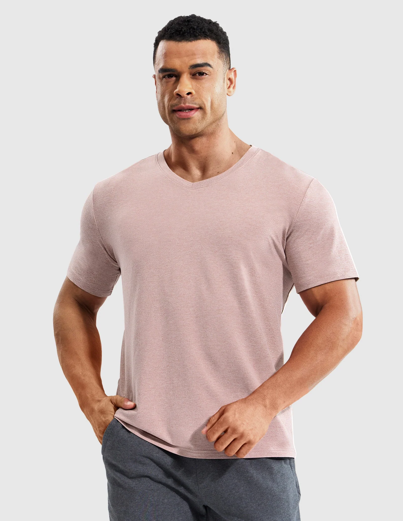 Men’s X-Sofort® Buttery Soft Dry Fit V-Neck Workout T-Shirt - Image 39