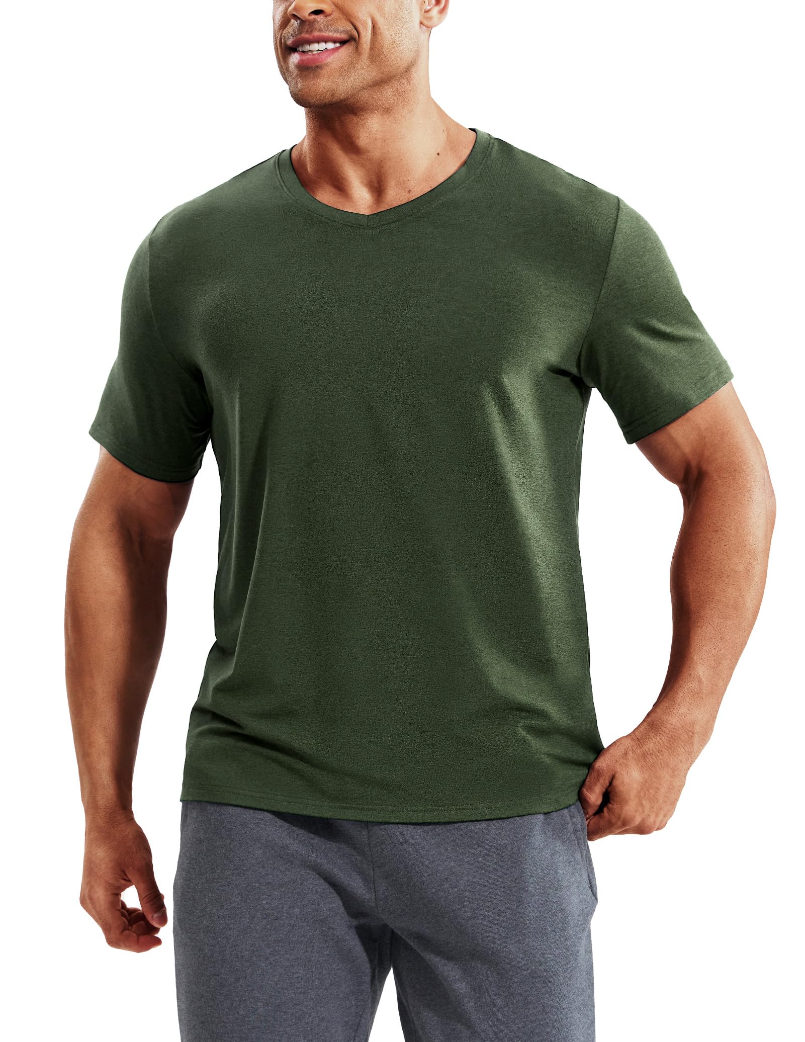 Men’s X-Sofort® Buttery Soft Dry Fit V-Neck Workout T-Shirt - Image 4