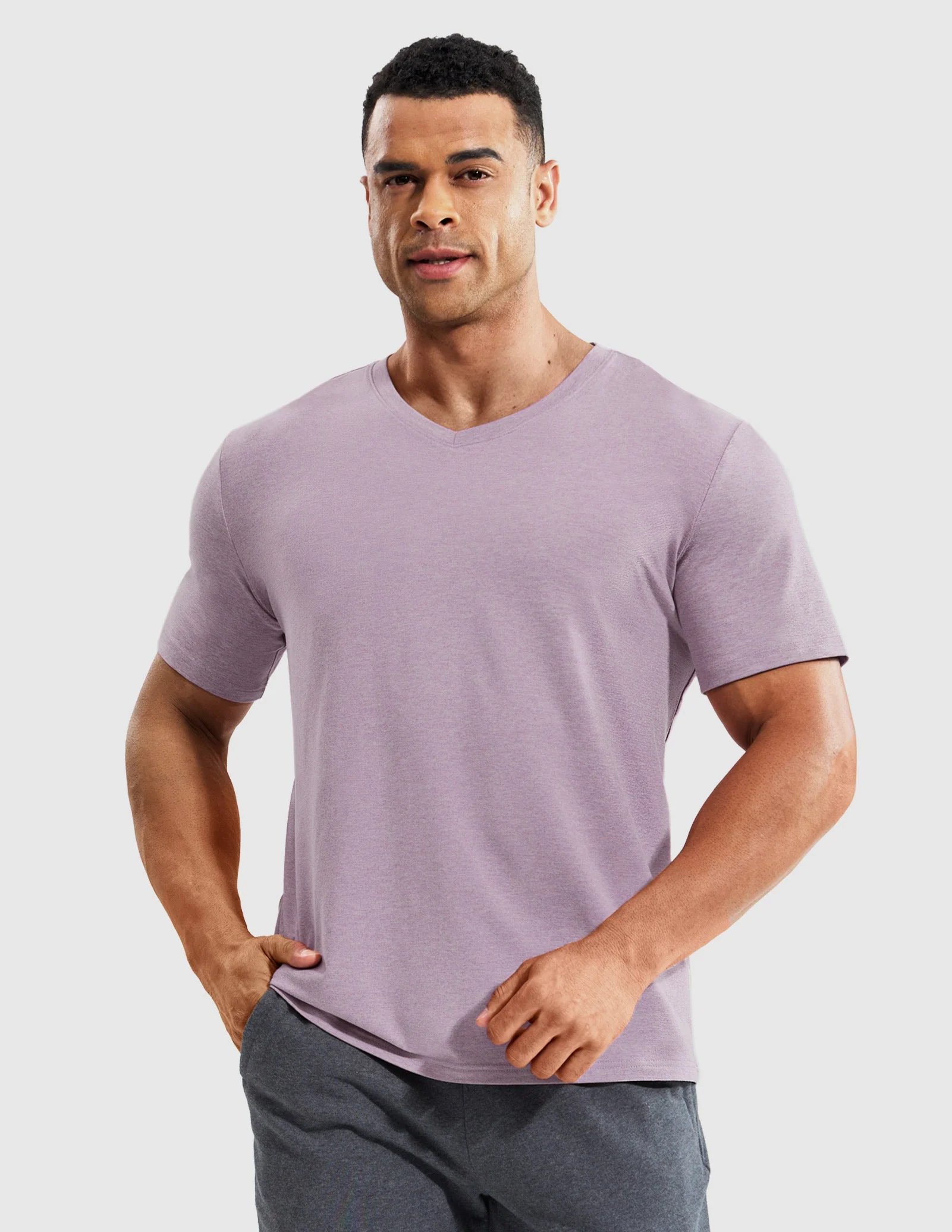 Men’s X-Sofort® Buttery Soft Dry Fit V-Neck Workout T-Shirt - Image 48
