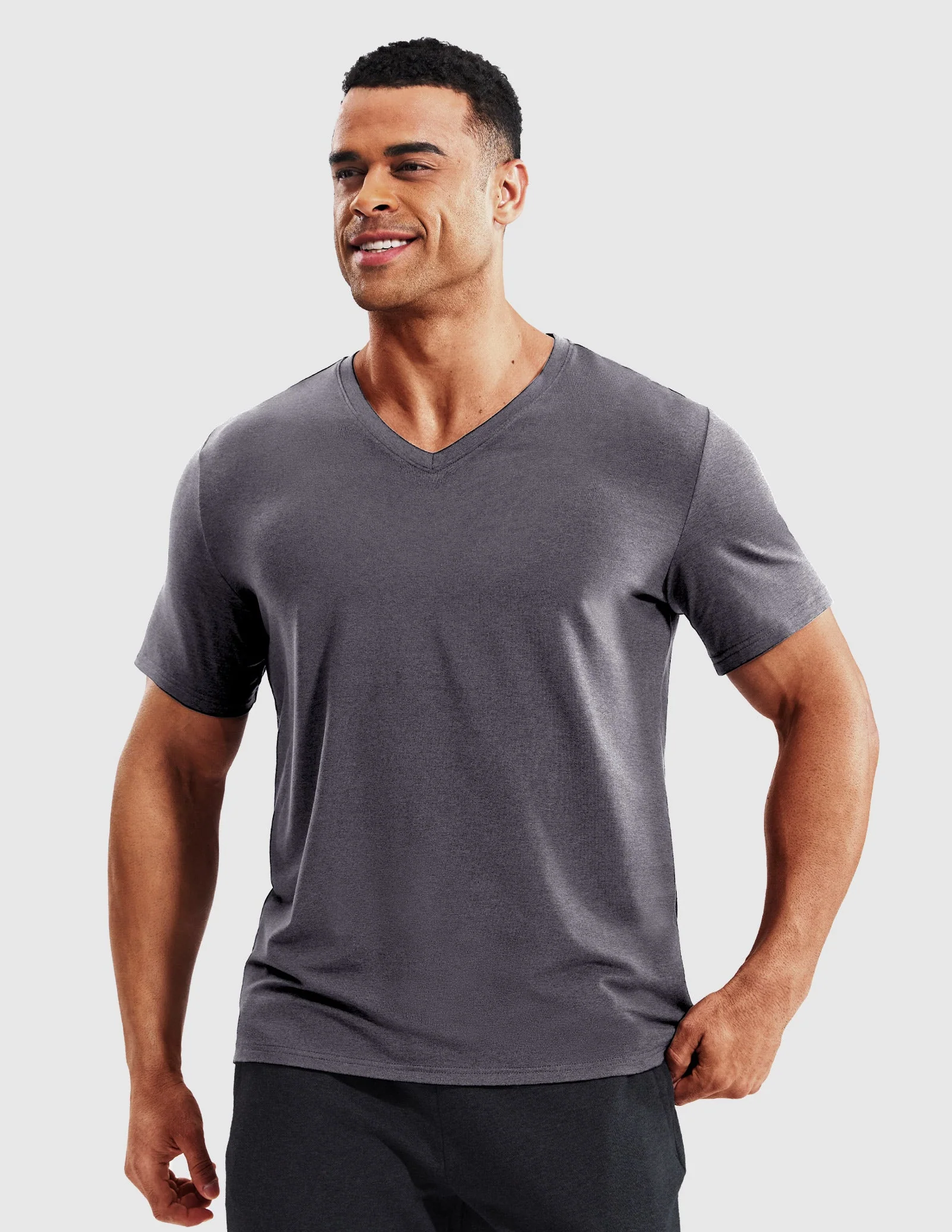Men’s X-Sofort® Buttery Soft Dry Fit V-Neck Workout T-Shirt - Image 49