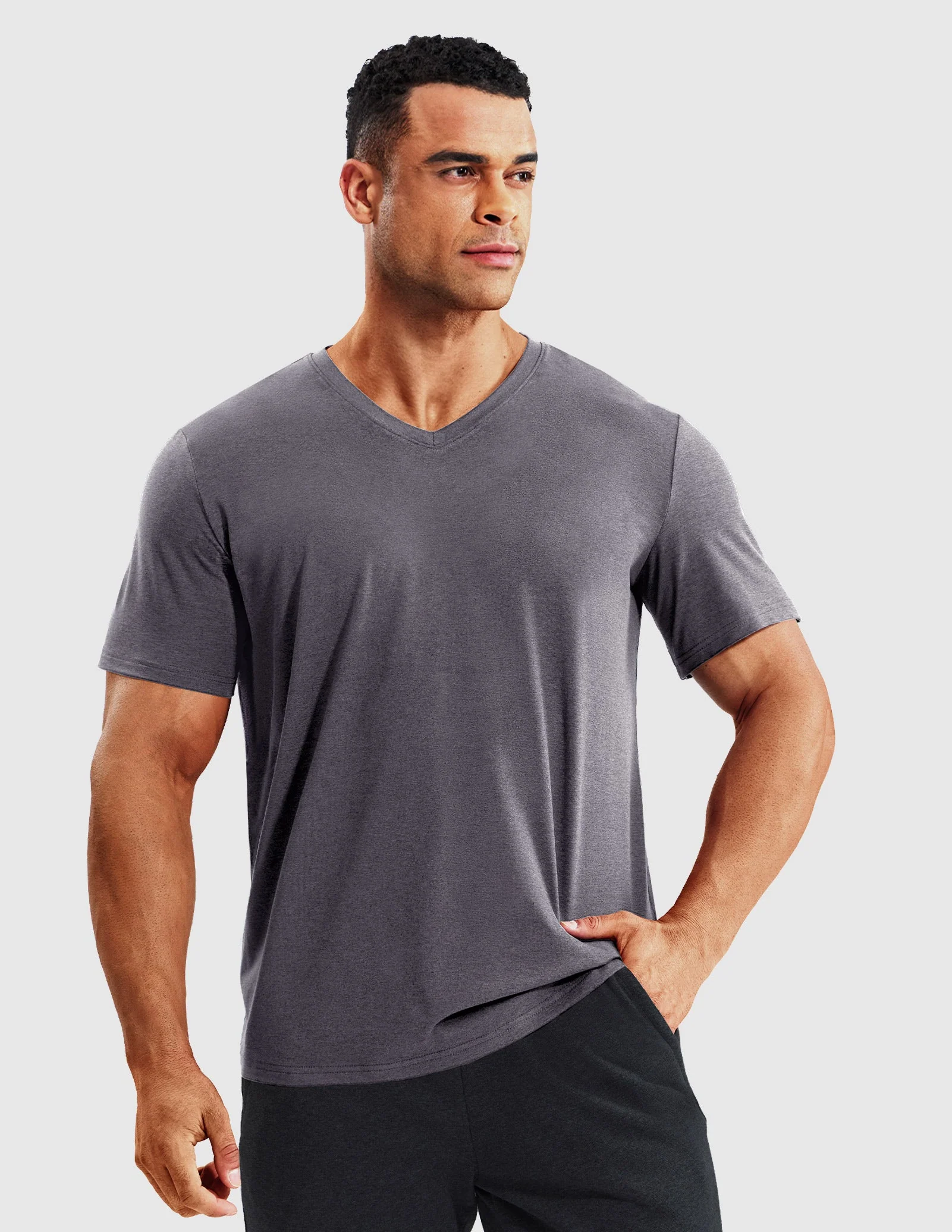 Men’s X-Sofort® Buttery Soft Dry Fit V-Neck Workout T-Shirt - Image 50