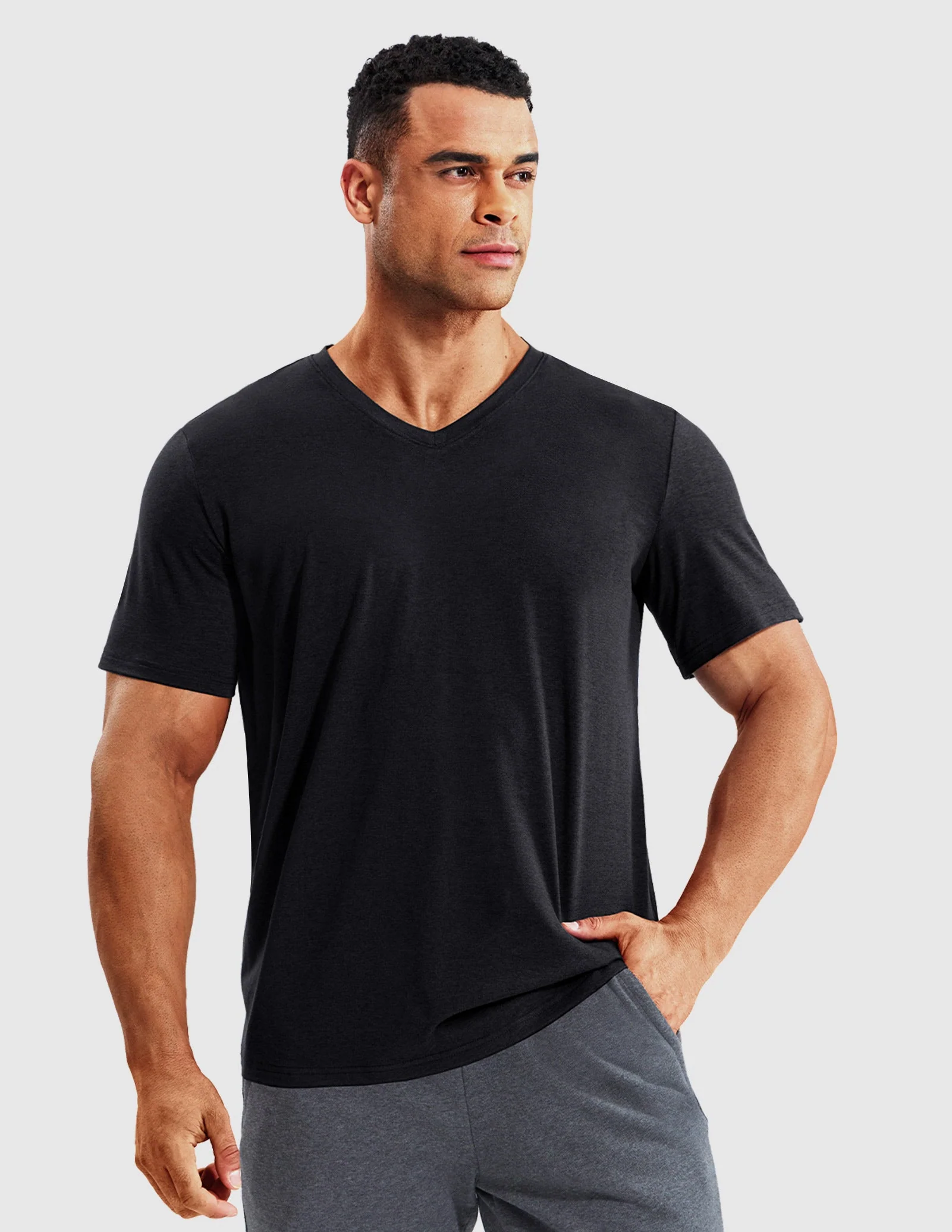 Men’s X-Sofort® Buttery Soft Dry Fit V-Neck Workout T-Shirt - Image 68