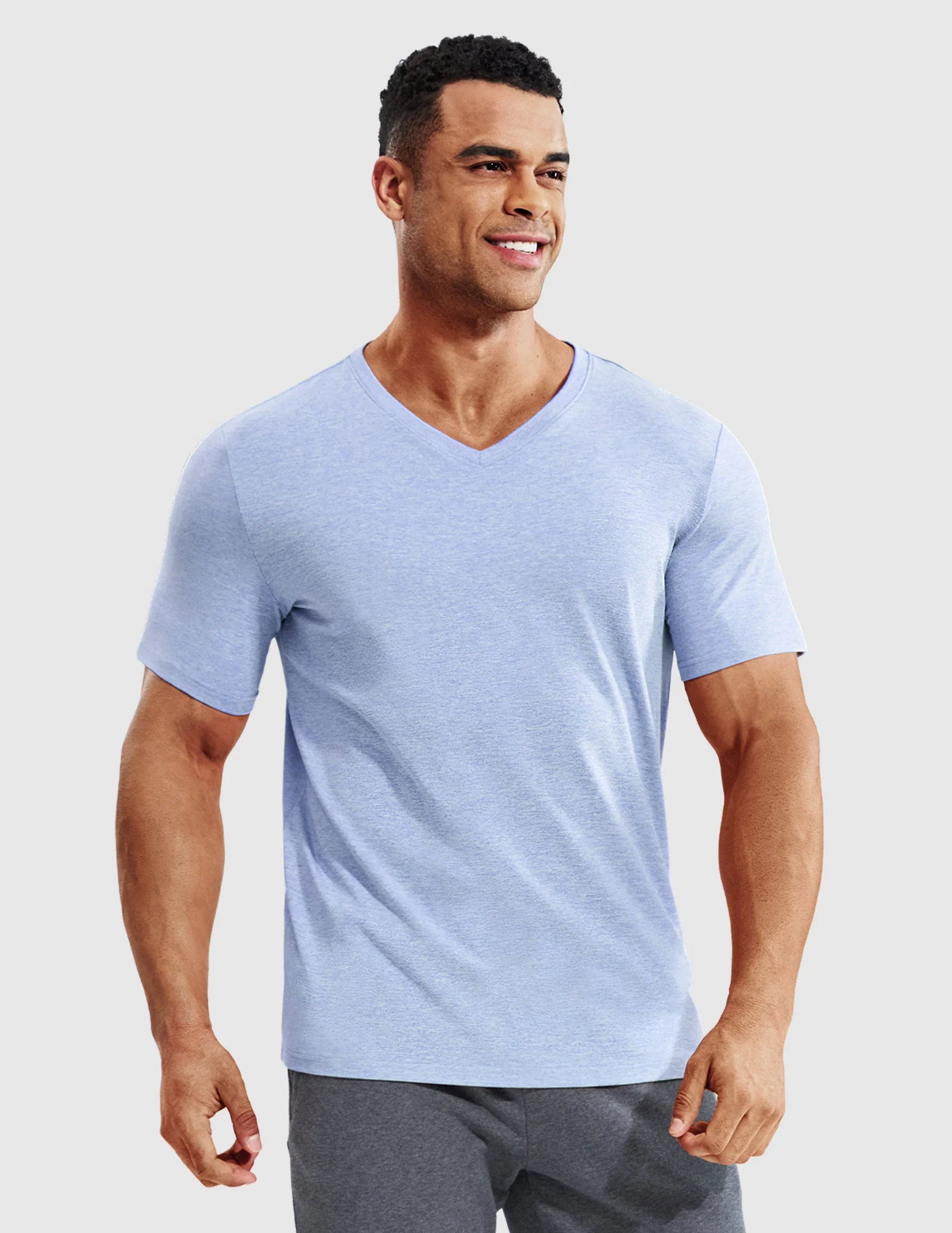 Men’s X-Sofort® Buttery Soft Dry Fit V-Neck Workout T-Shirt - Image 69