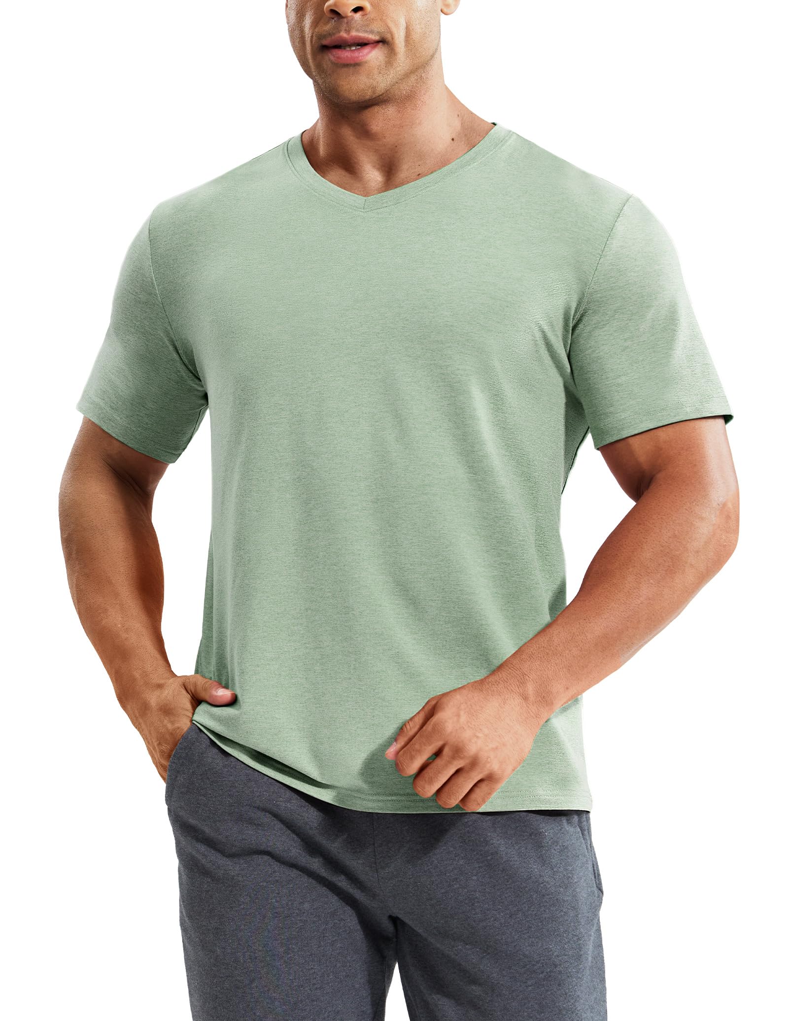 Men’s X-Sofort® Buttery Soft Dry Fit V-Neck Workout T-Shirt - Image 7