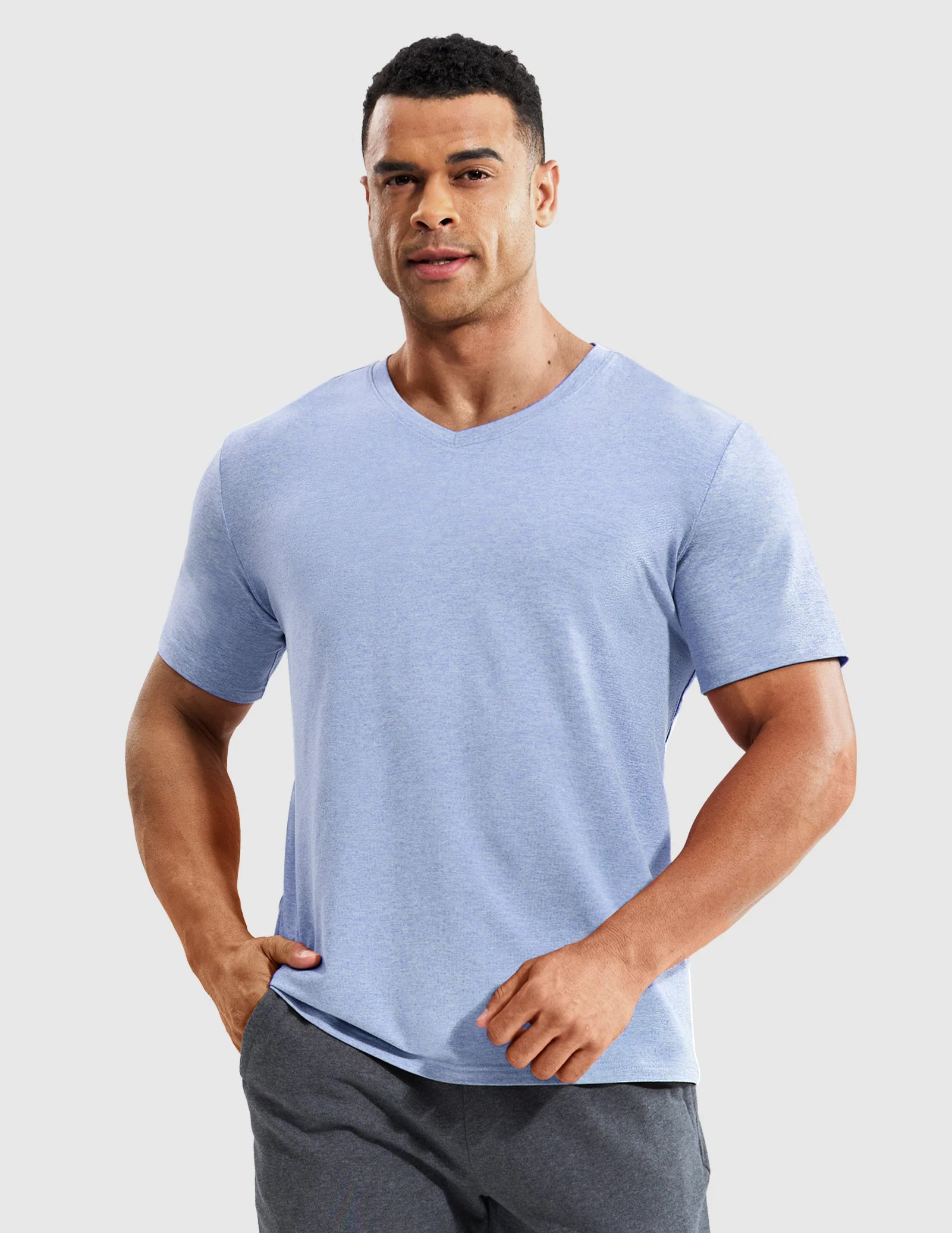 Men’s X-Sofort® Buttery Soft Dry Fit V-Neck Workout T-Shirt - Image 71