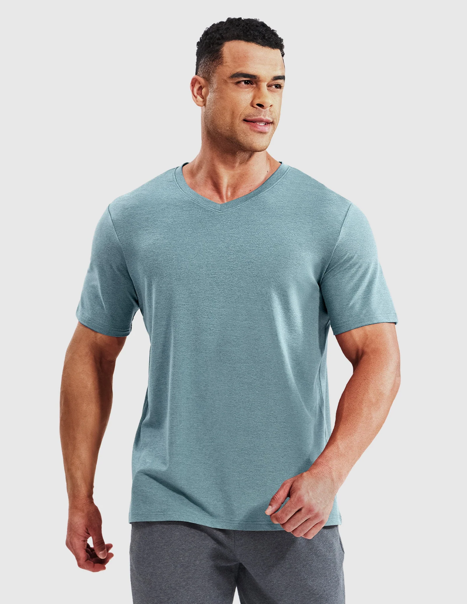 Men’s X-Sofort® Buttery Soft Dry Fit V-Neck Workout T-Shirt - Image 76
