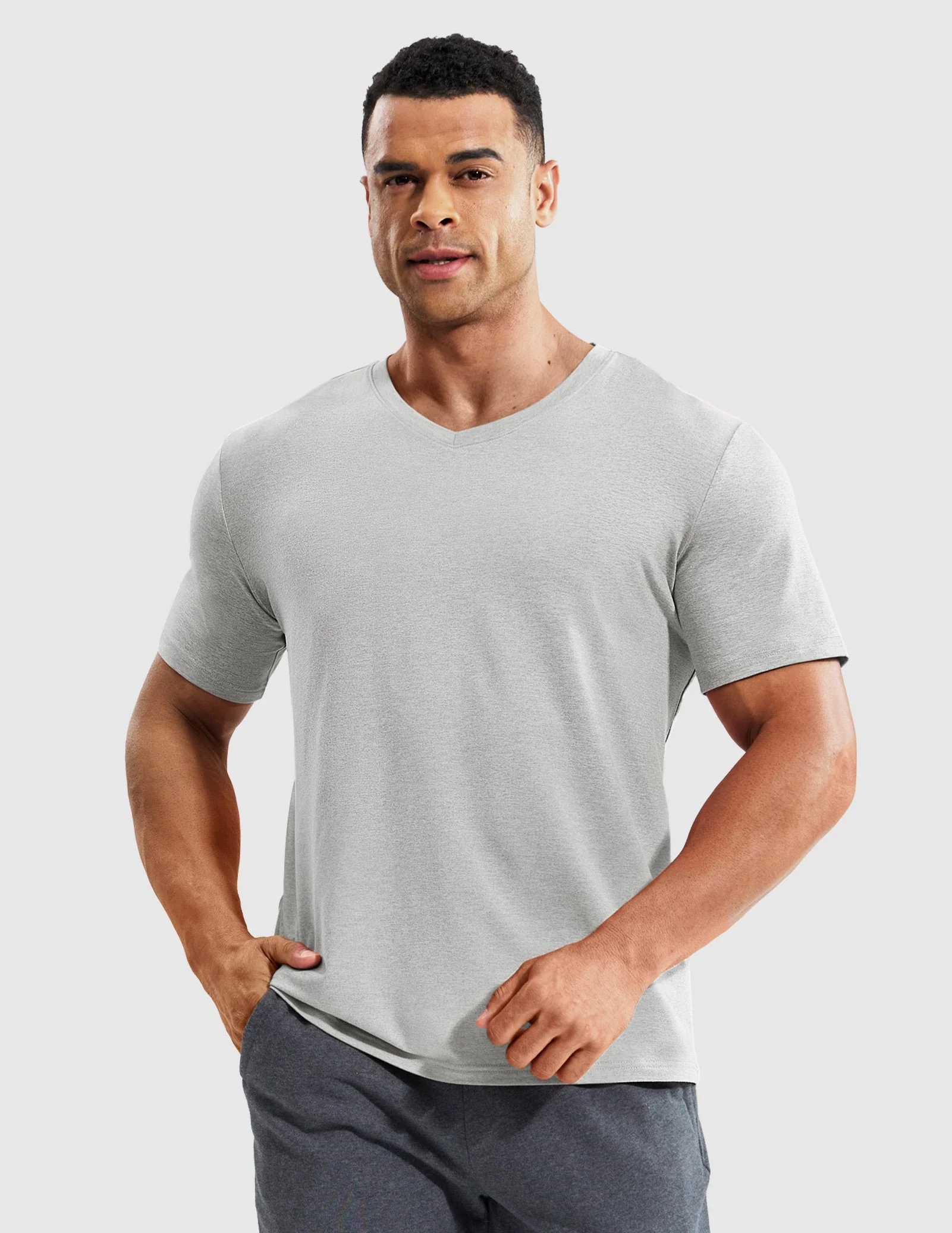 Men’s X-Sofort® Buttery Soft Dry Fit V-Neck Workout T-Shirt - Image 83