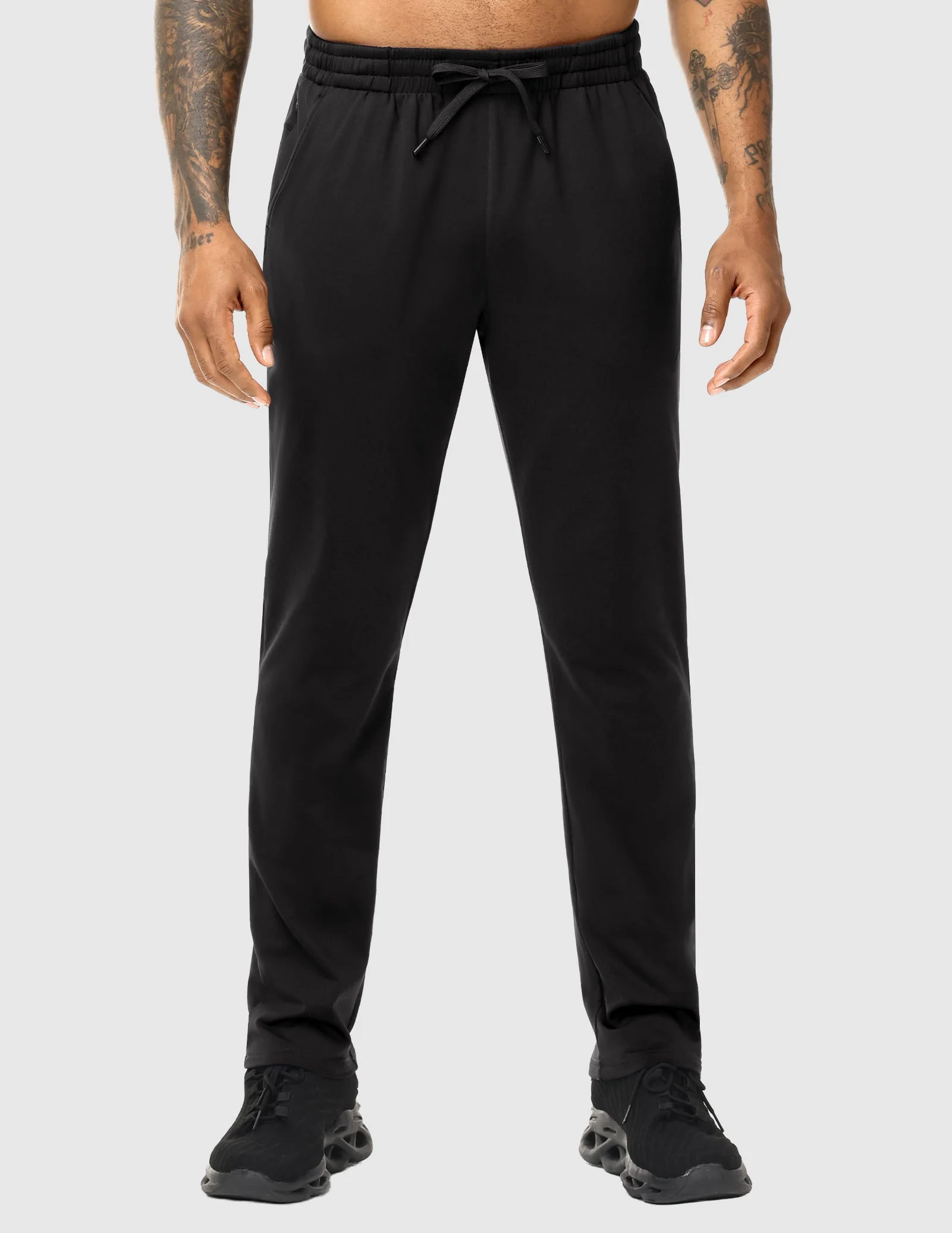 Men's Fleece Lined Athletic Pants with Zipper Pockets - Image 12