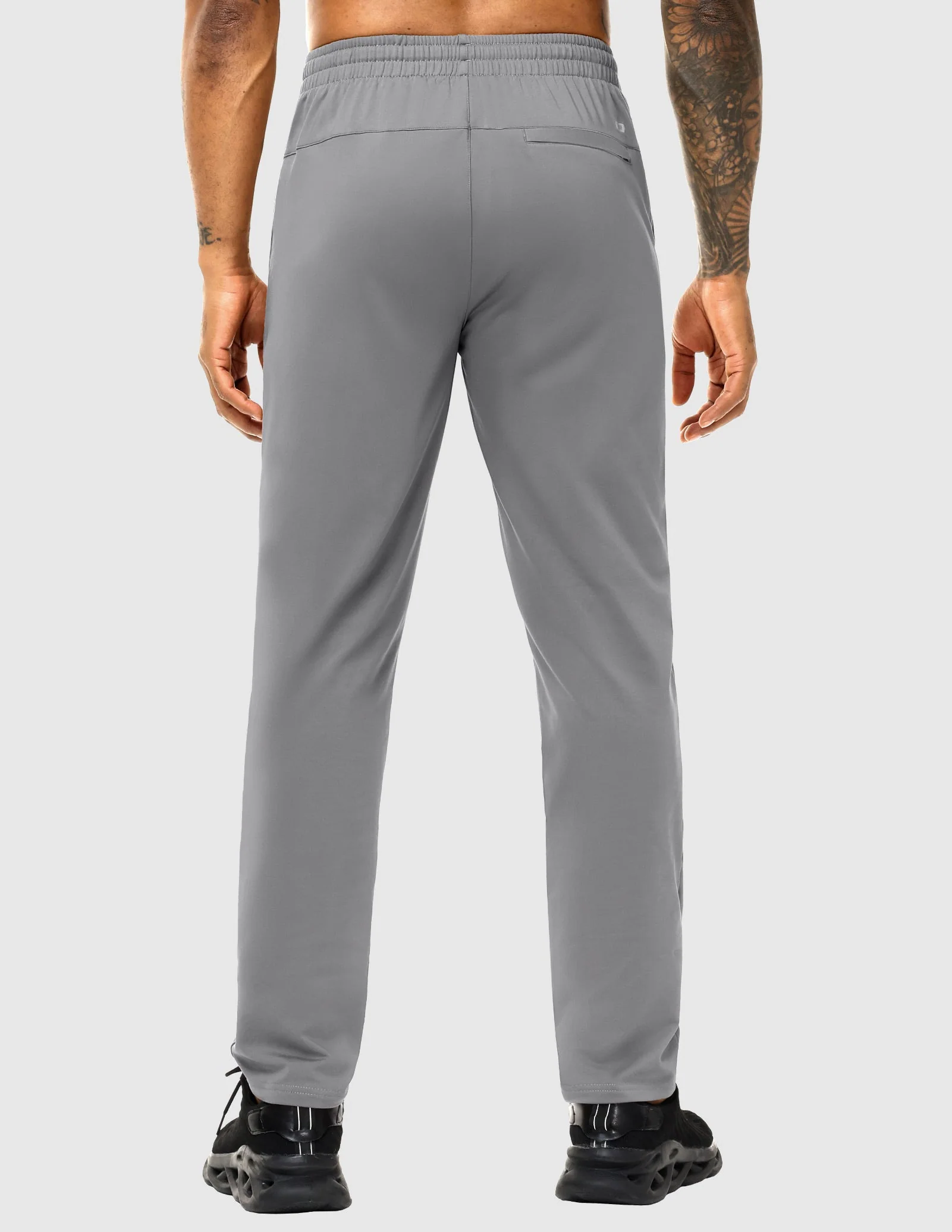Men's Fleece Lined Athletic Pants with Zipper Pockets - Image 23