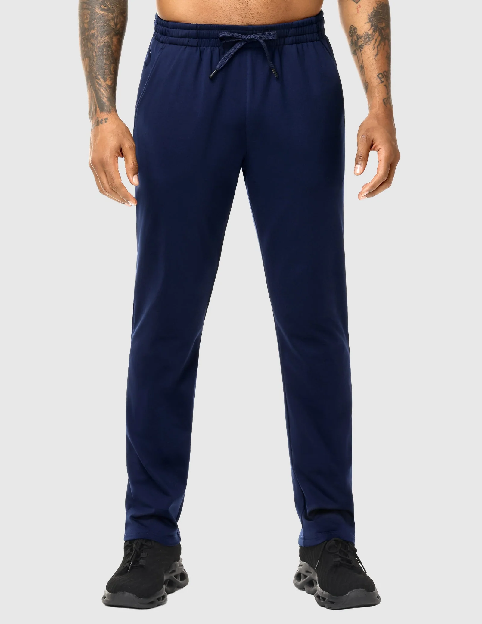 Men's Fleece Lined Athletic Pants with Zipper Pockets - Image 7