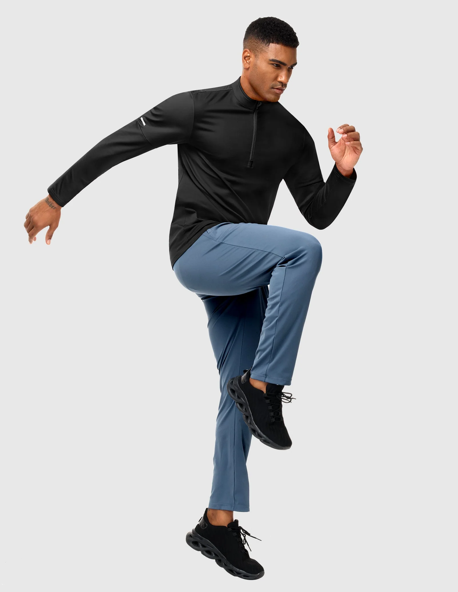 Men’s Brushed Quarter Zip Pullover Long Sleeve – Fleece Lined, Midweight - Image 13