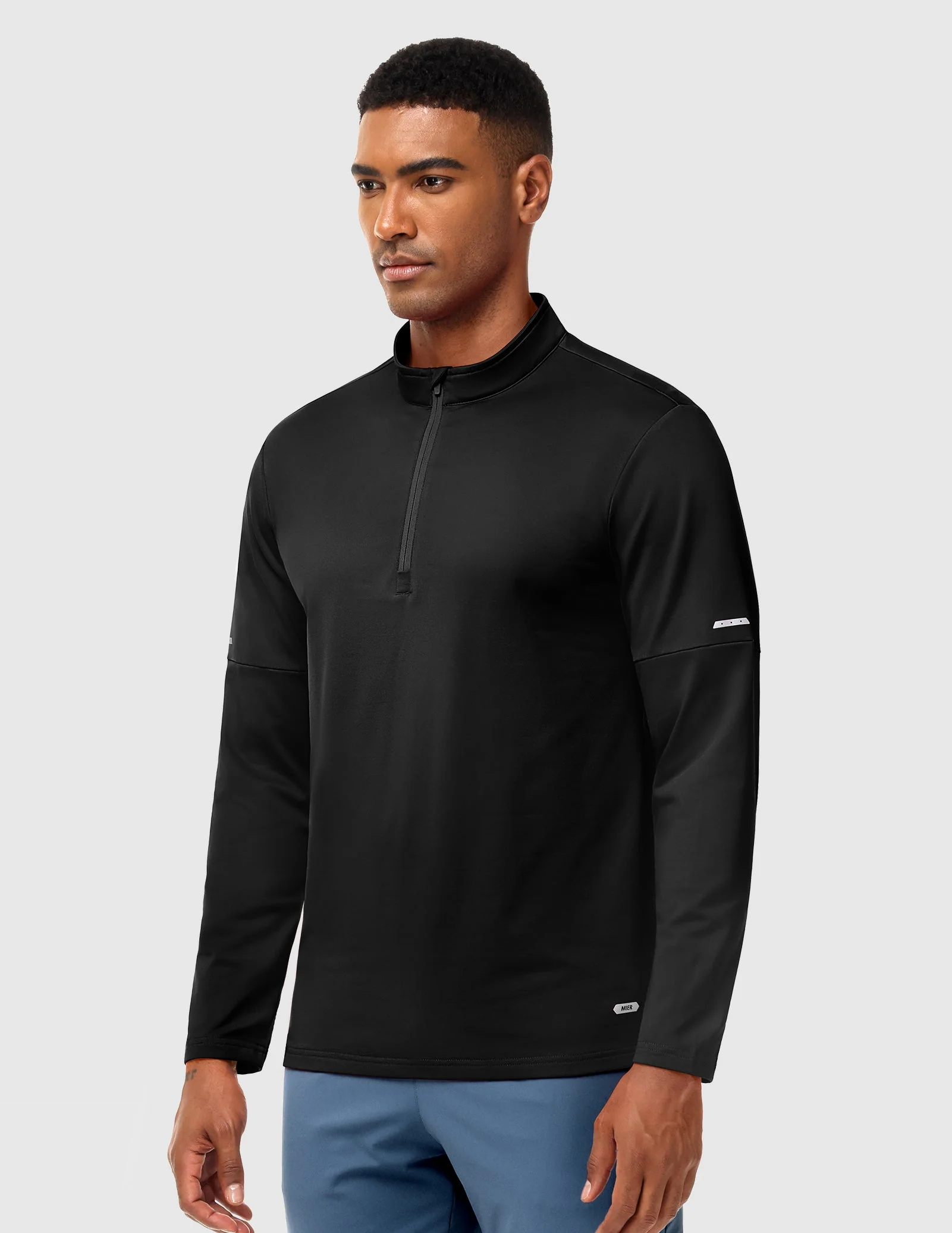Men’s Brushed Quarter Zip Pullover Long Sleeve – Fleece Lined, Midweight - Image 14
