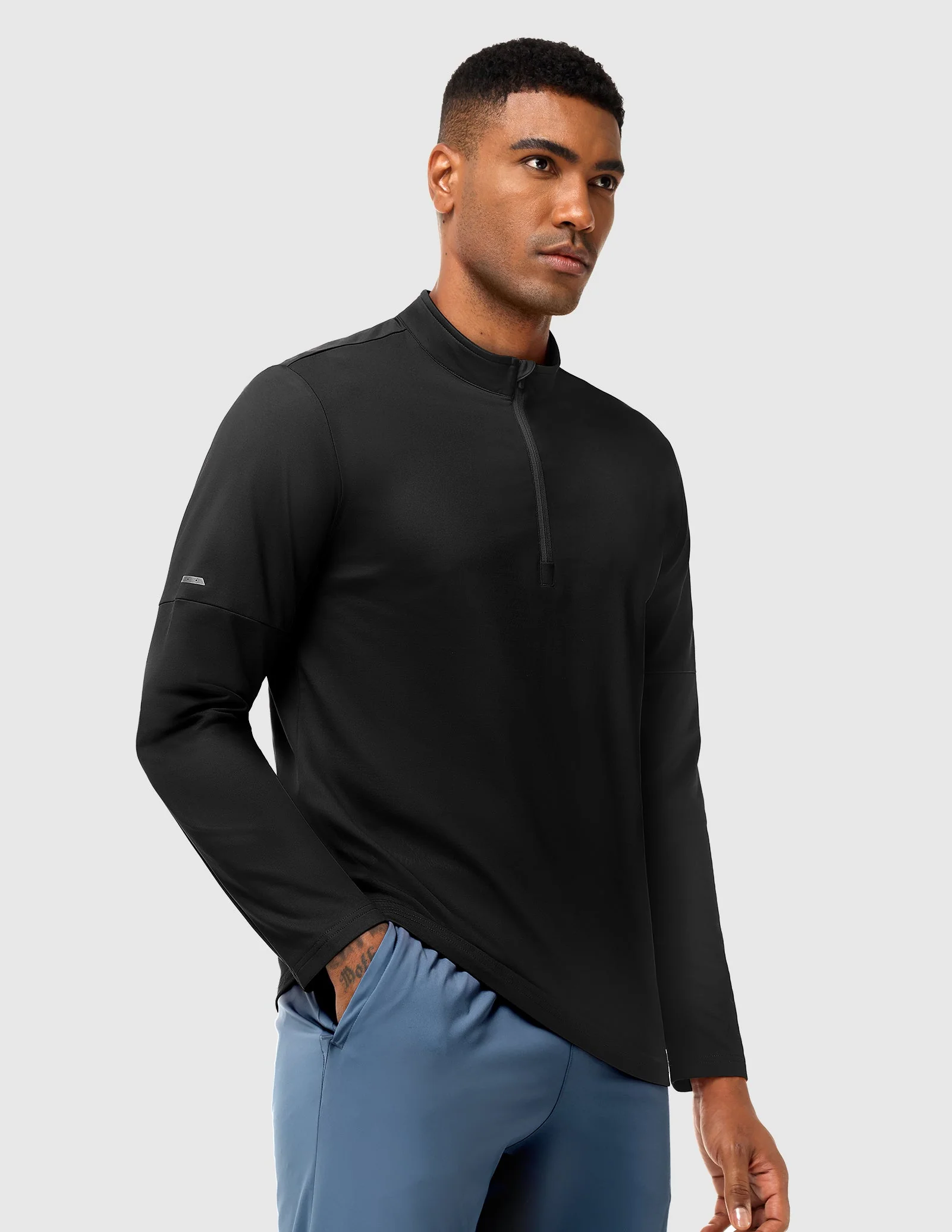 Men’s Brushed Quarter Zip Pullover Long Sleeve – Fleece Lined, Midweight - Image 15