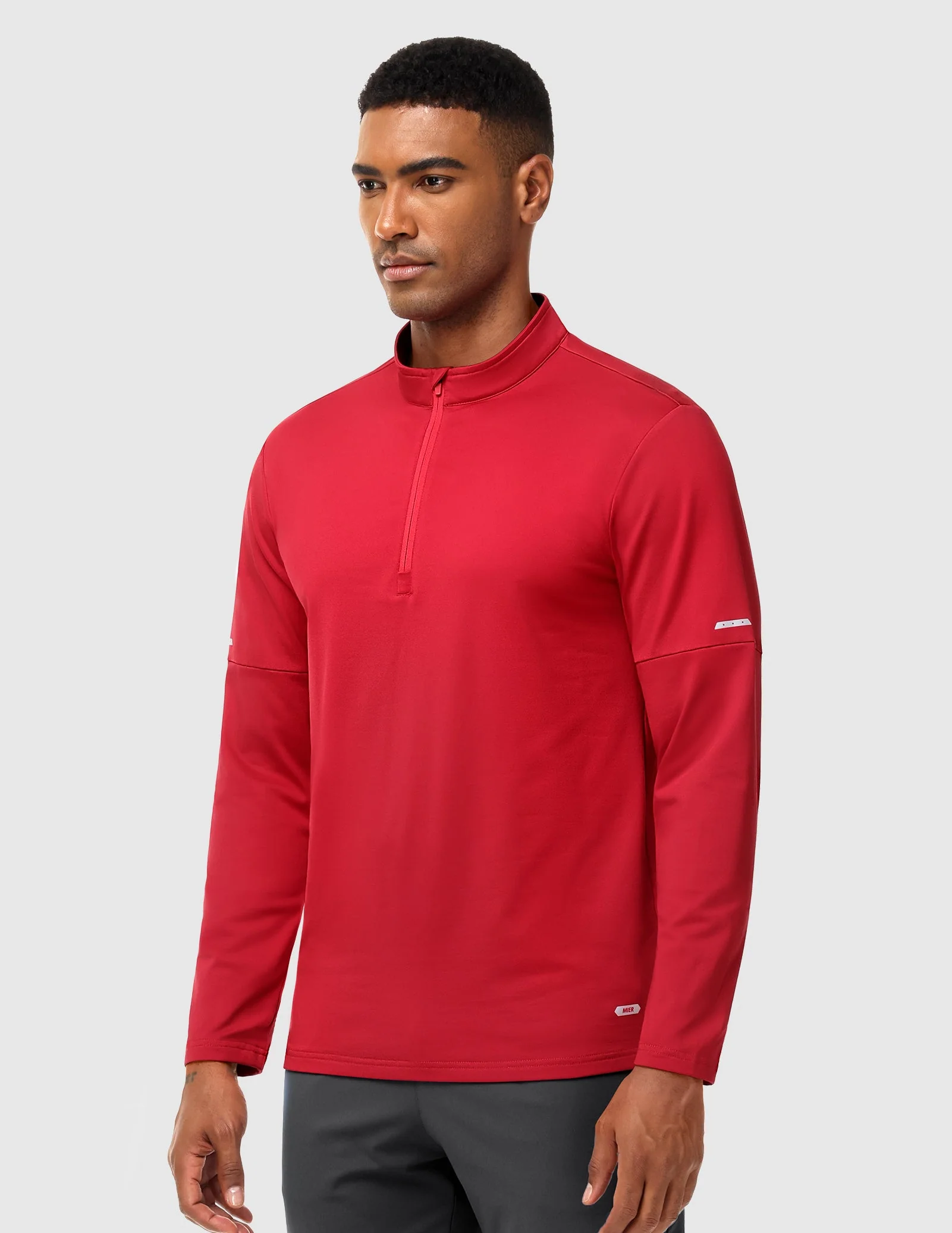 Men’s Brushed Quarter Zip Pullover Long Sleeve – Fleece Lined, Midweight - Image 22