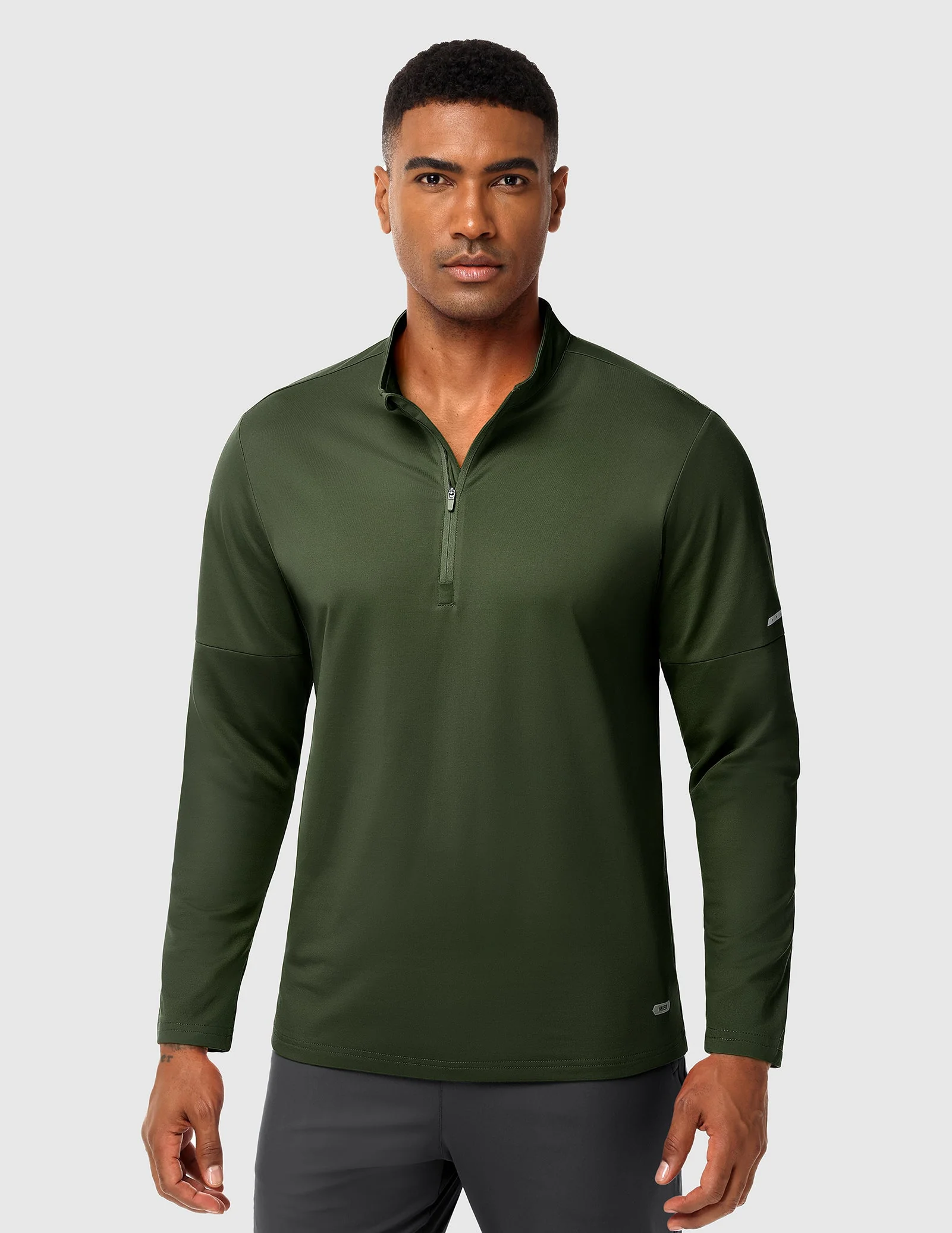 Men’s Brushed Quarter Zip Pullover Long Sleeve – Fleece Lined, Midweight - Image 26