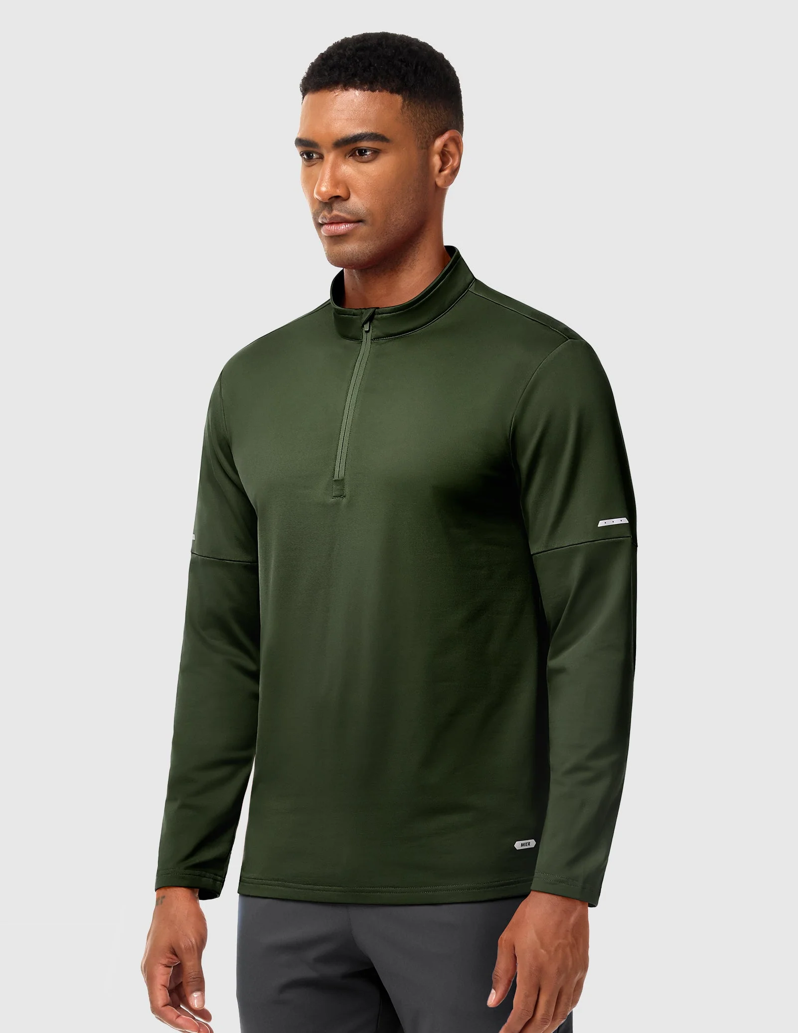 Men’s Brushed Quarter Zip Pullover Long Sleeve – Fleece Lined, Midweight - Image 27