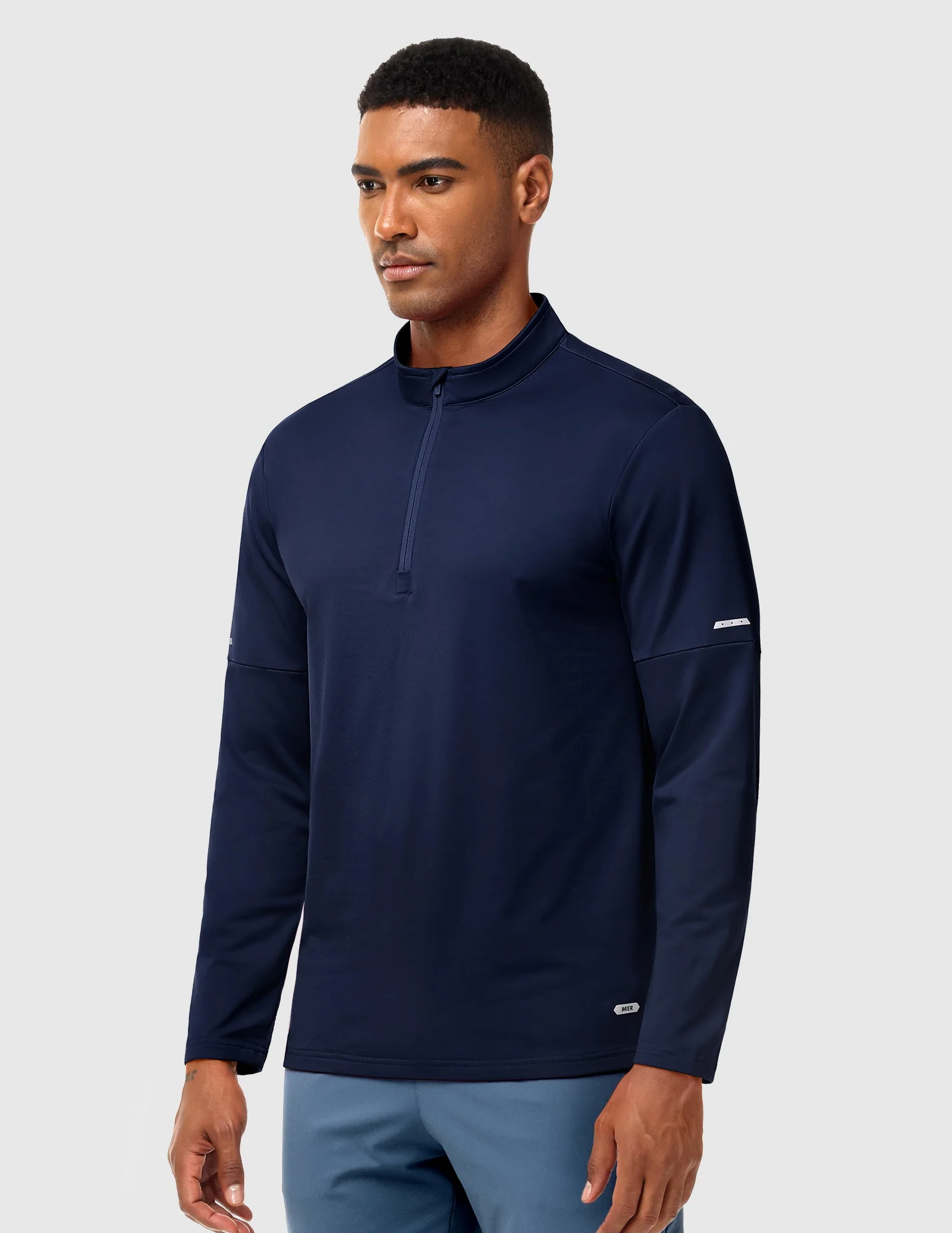 Men’s Brushed Quarter Zip Pullover Long Sleeve – Fleece Lined, Midweight - Image 8