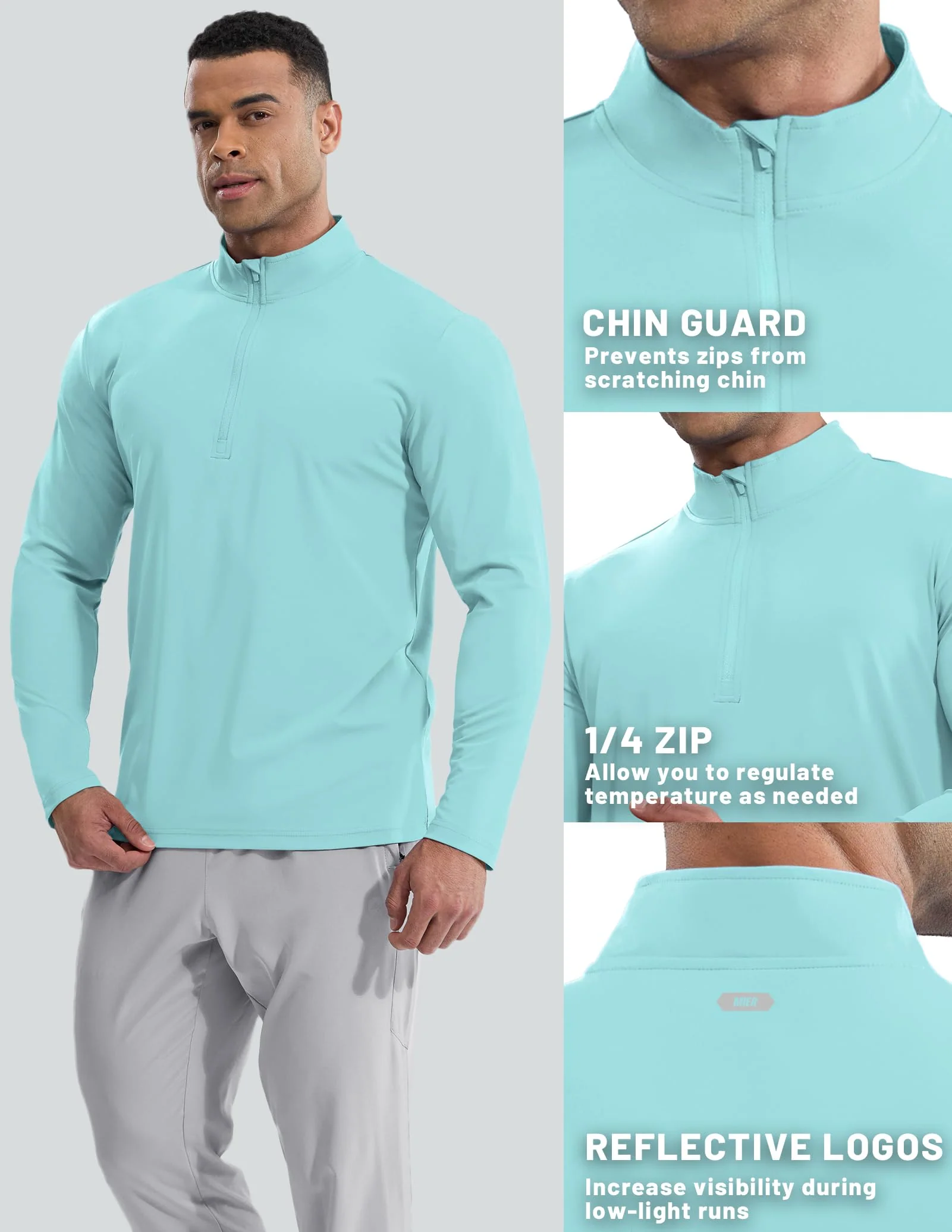 Men's Long Sleeve Base Quarter Zip - Image 13