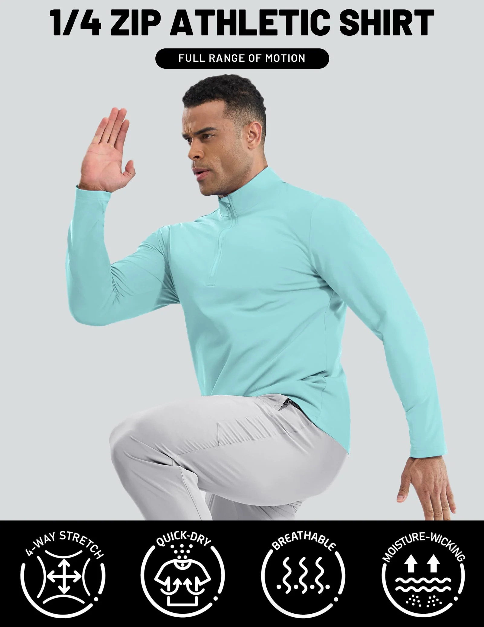 Men's Long Sleeve Base Quarter Zip - Image 15