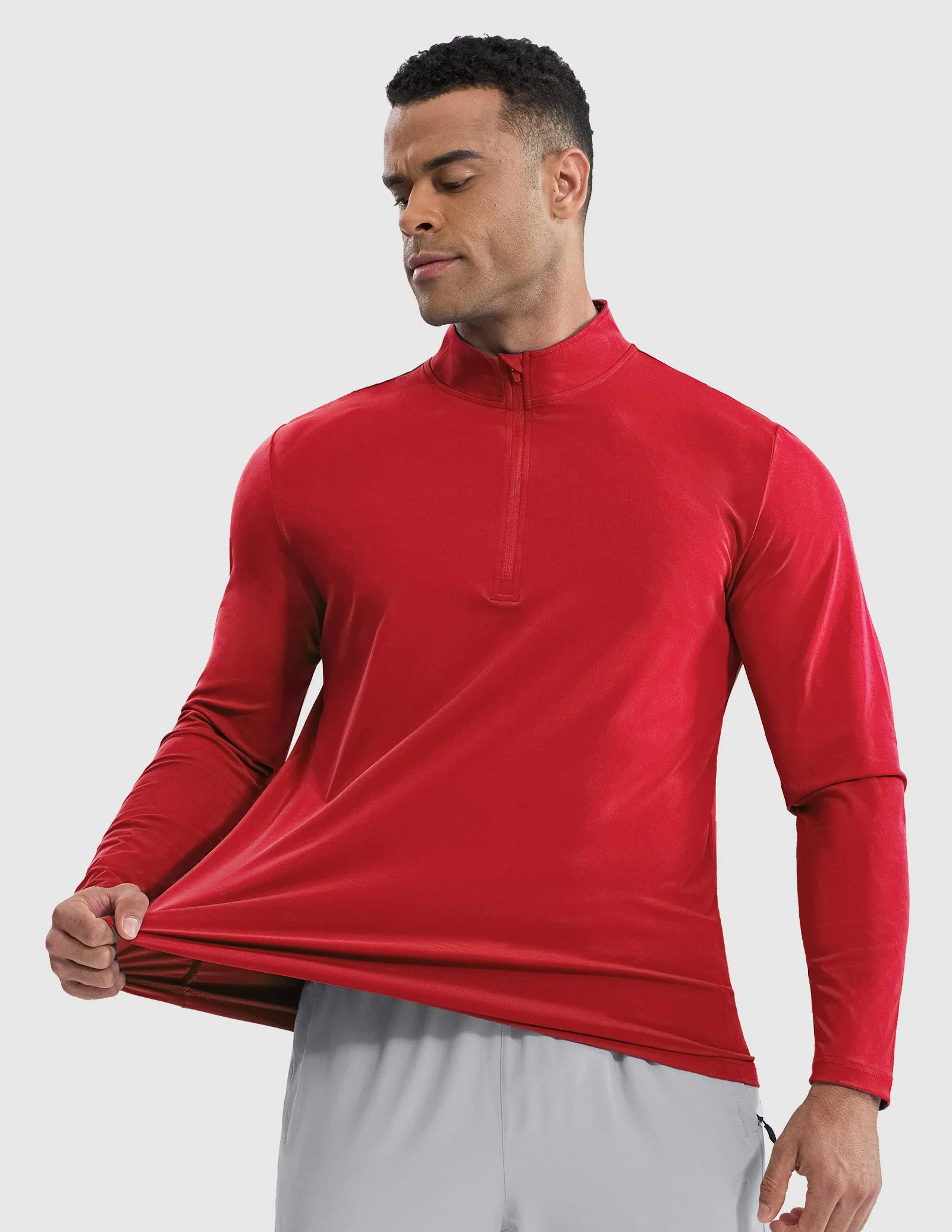 Men's Long Sleeve Base Quarter Zip - Image 46