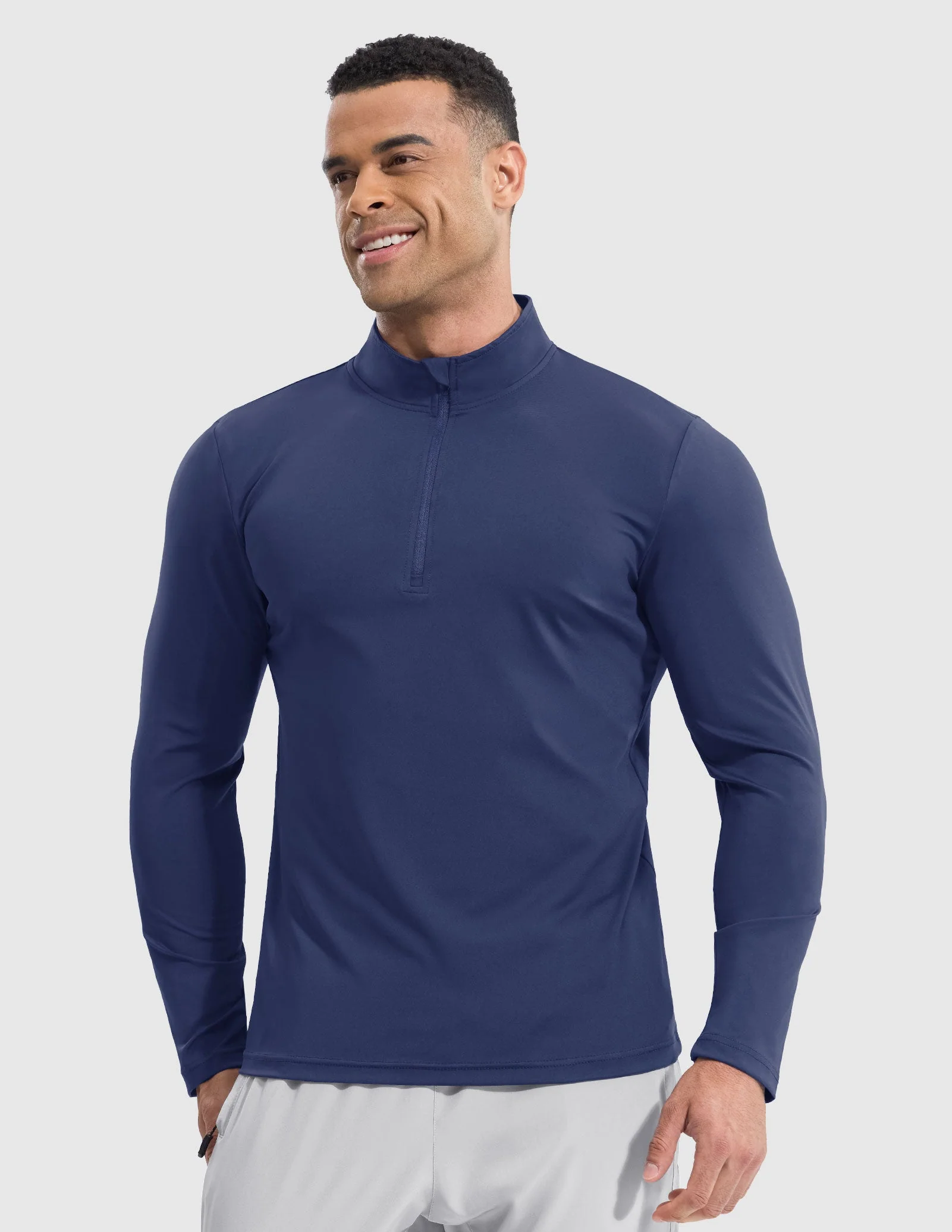 Men's Long Sleeve Base Quarter Zip - Image 68