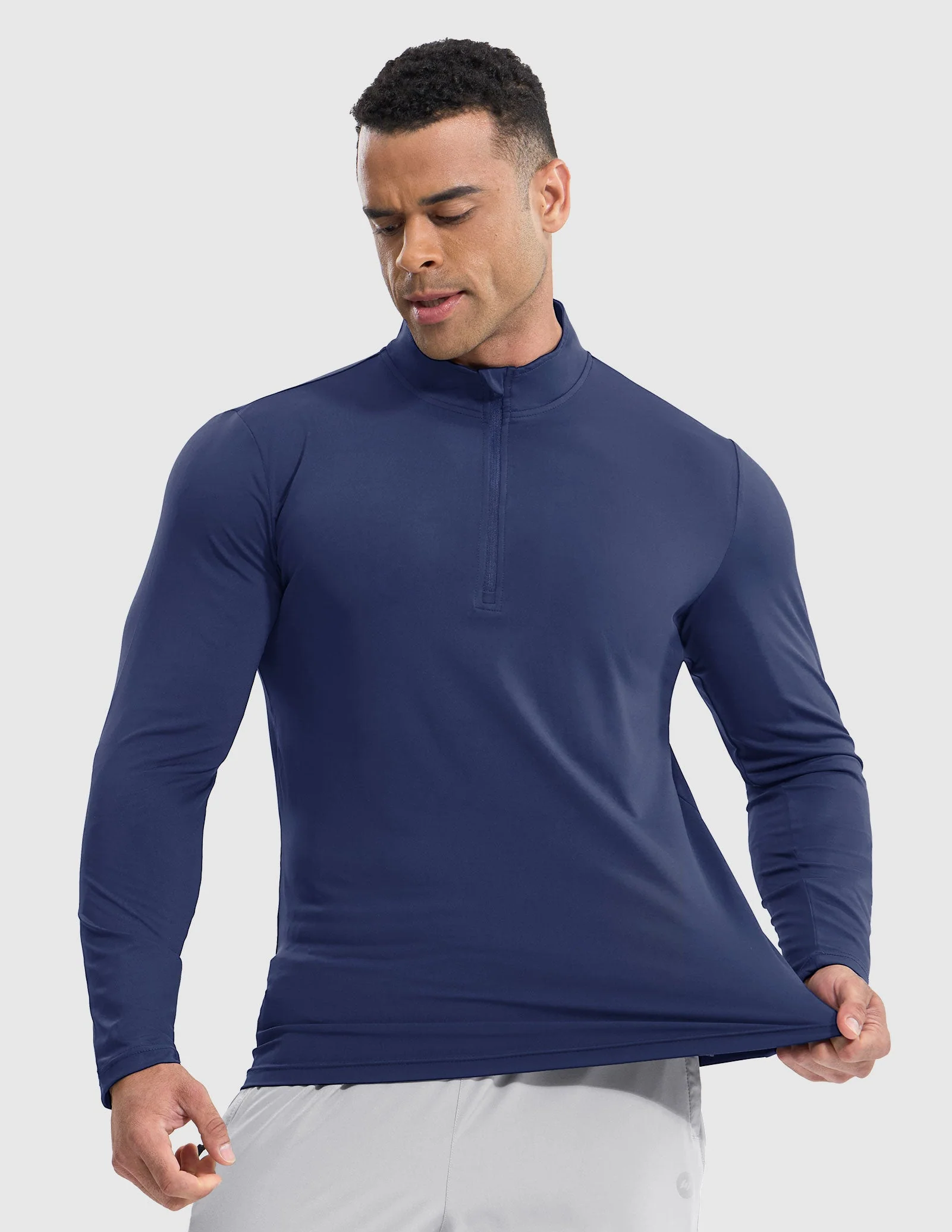 Men's Long Sleeve Base Quarter Zip - Image 69
