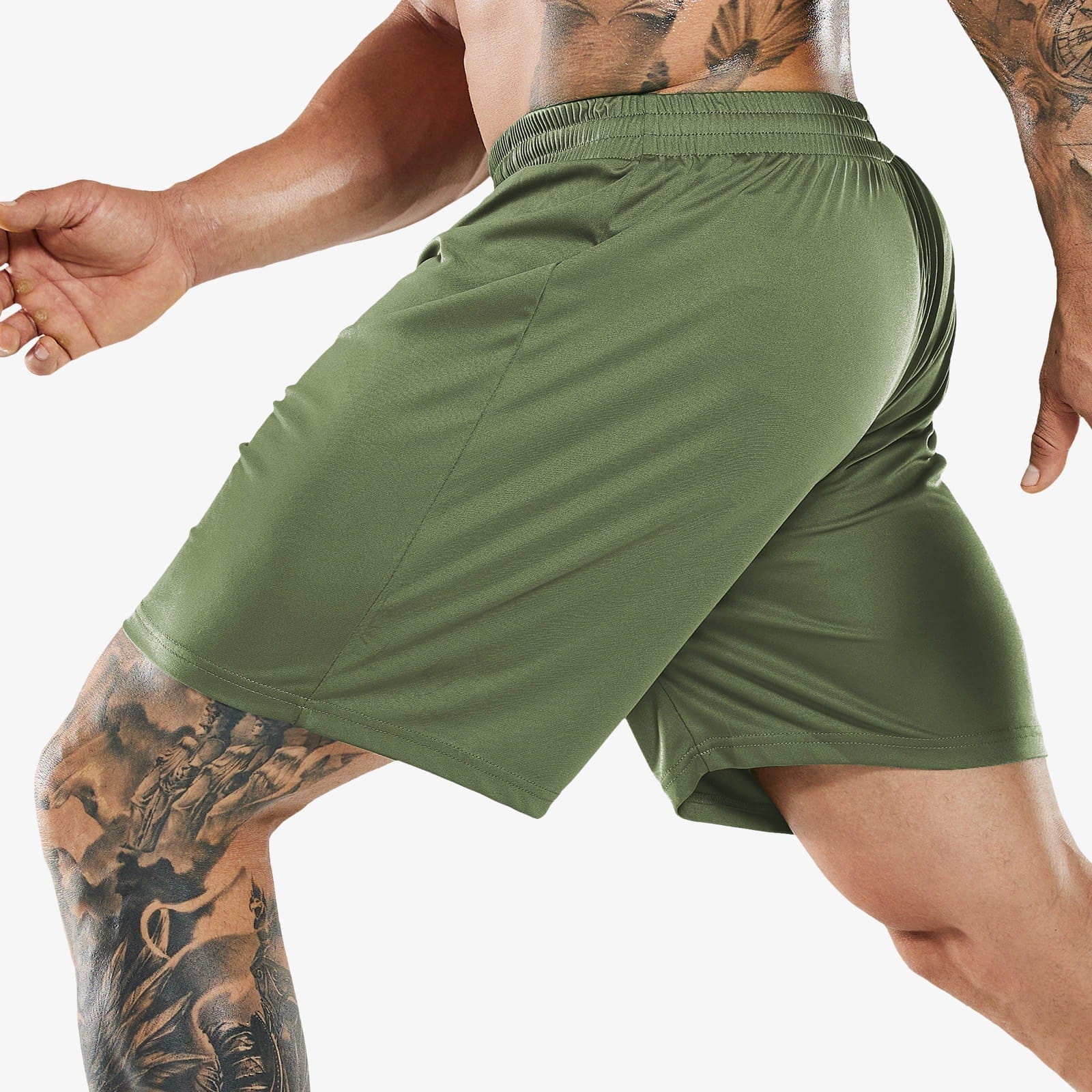 Men's Quick-Dry Athletic Running Shorts without Pockets - Image 15