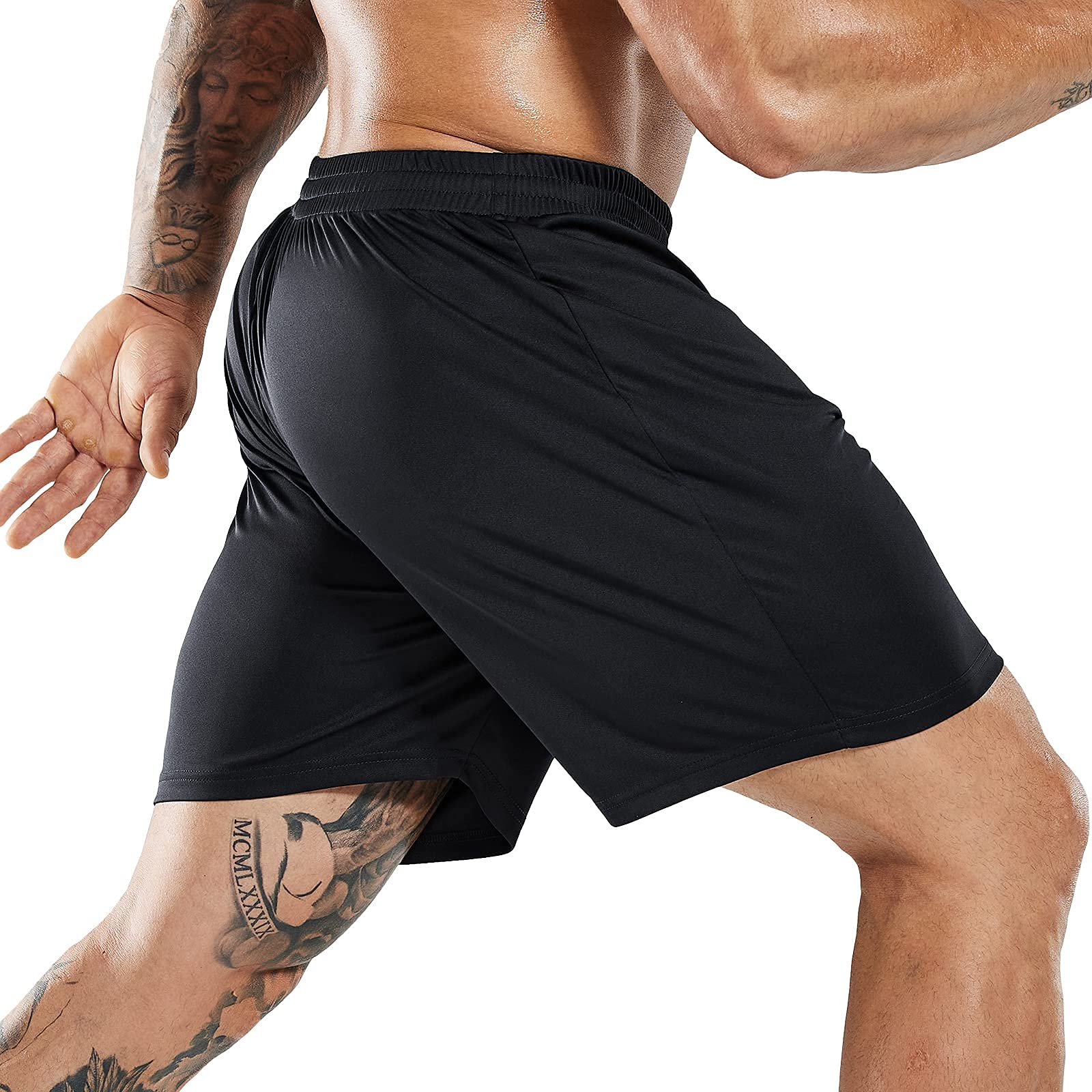 Men's Quick-Dry Athletic Running Shorts without Pockets - Image 3