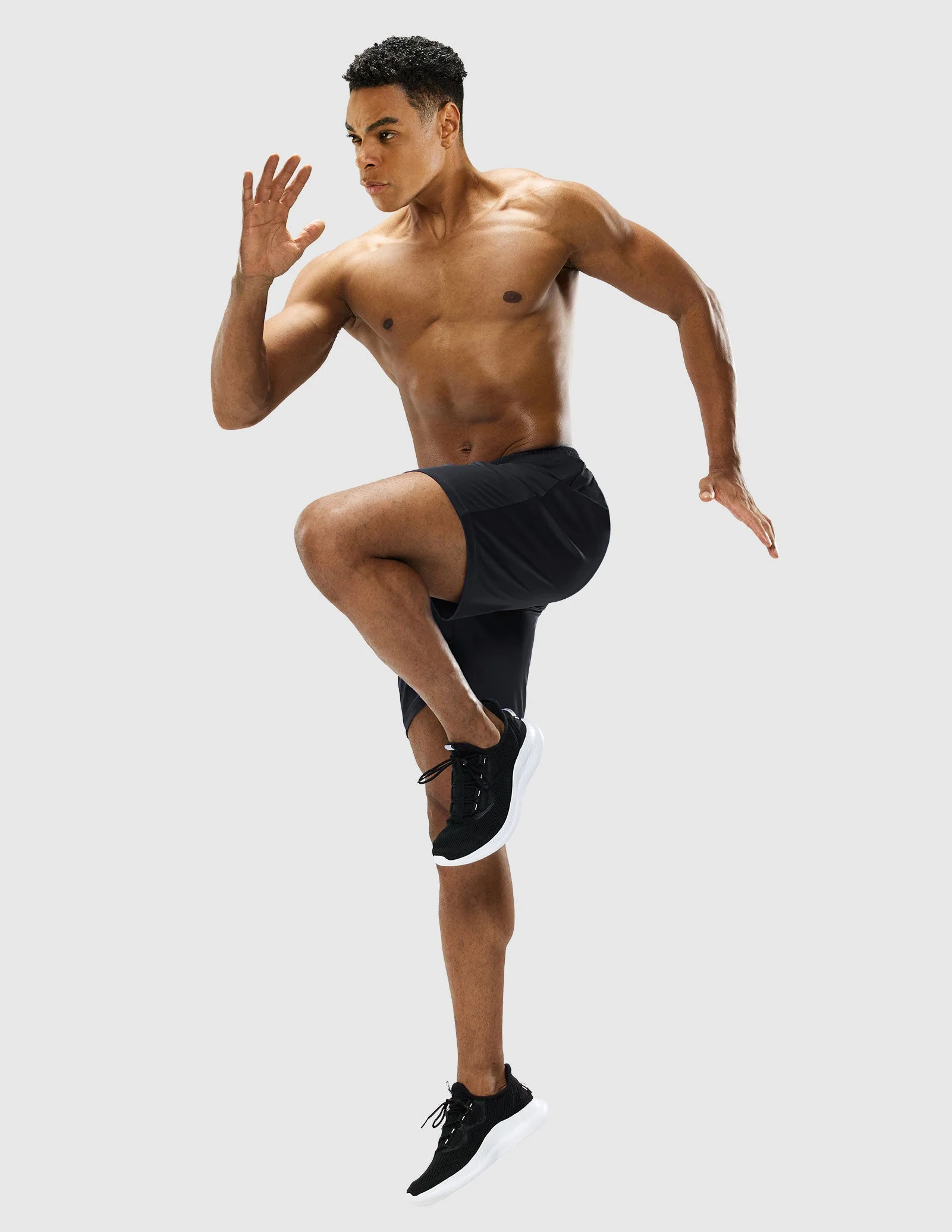 Men's Quick-Dry Athletic Running Shorts without Pockets - Image 47
