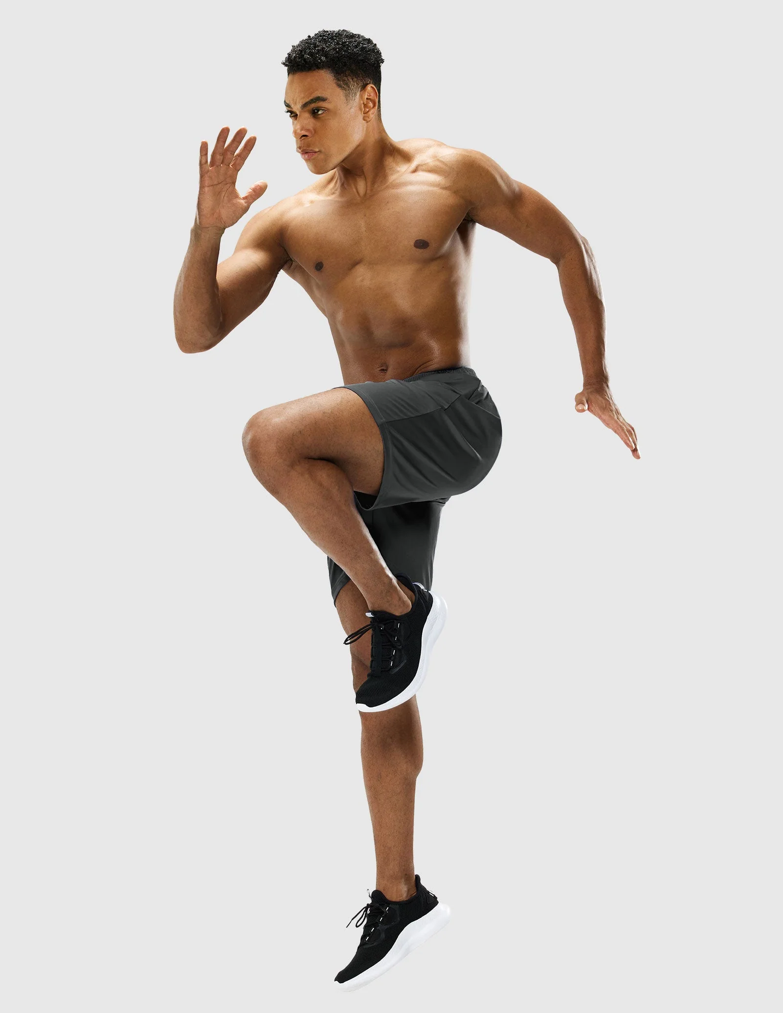 Men's Quick-Dry Athletic Running Shorts without Pockets - Image 57
