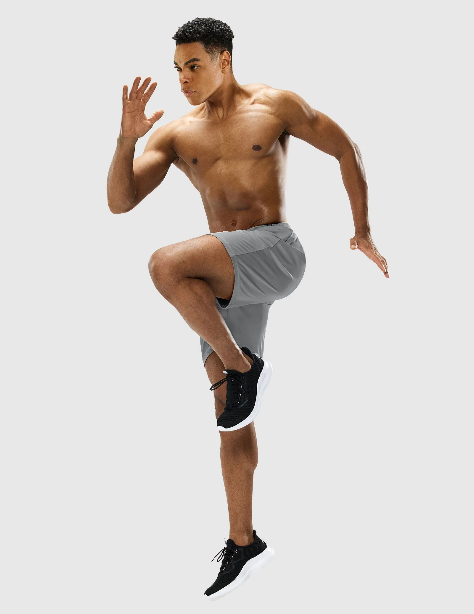 Men's Quick-Dry Athletic Running Shorts without Pockets - Image 76