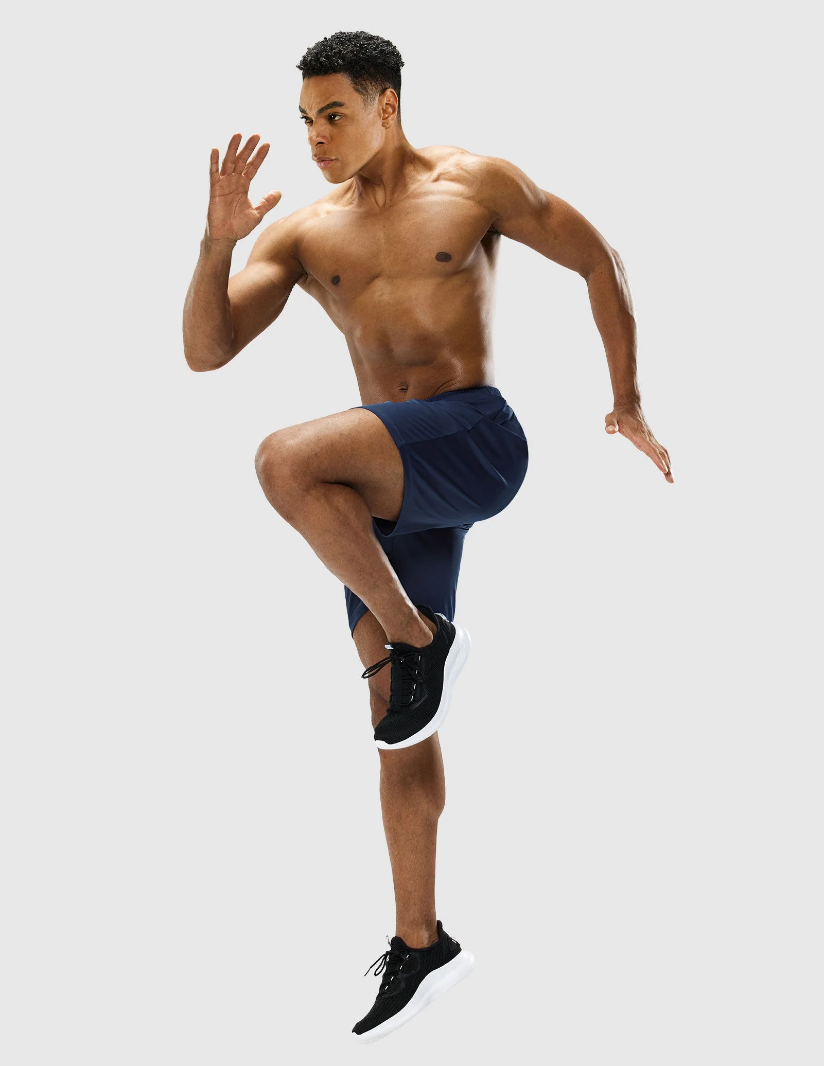 Men's Quick-Dry Athletic Running Shorts without Pockets - Image 82