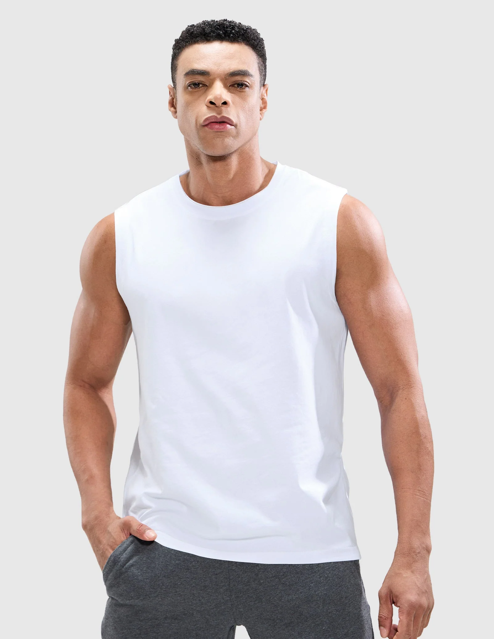Men's Cotton Sleeveless Muscle Shirts - Image 15