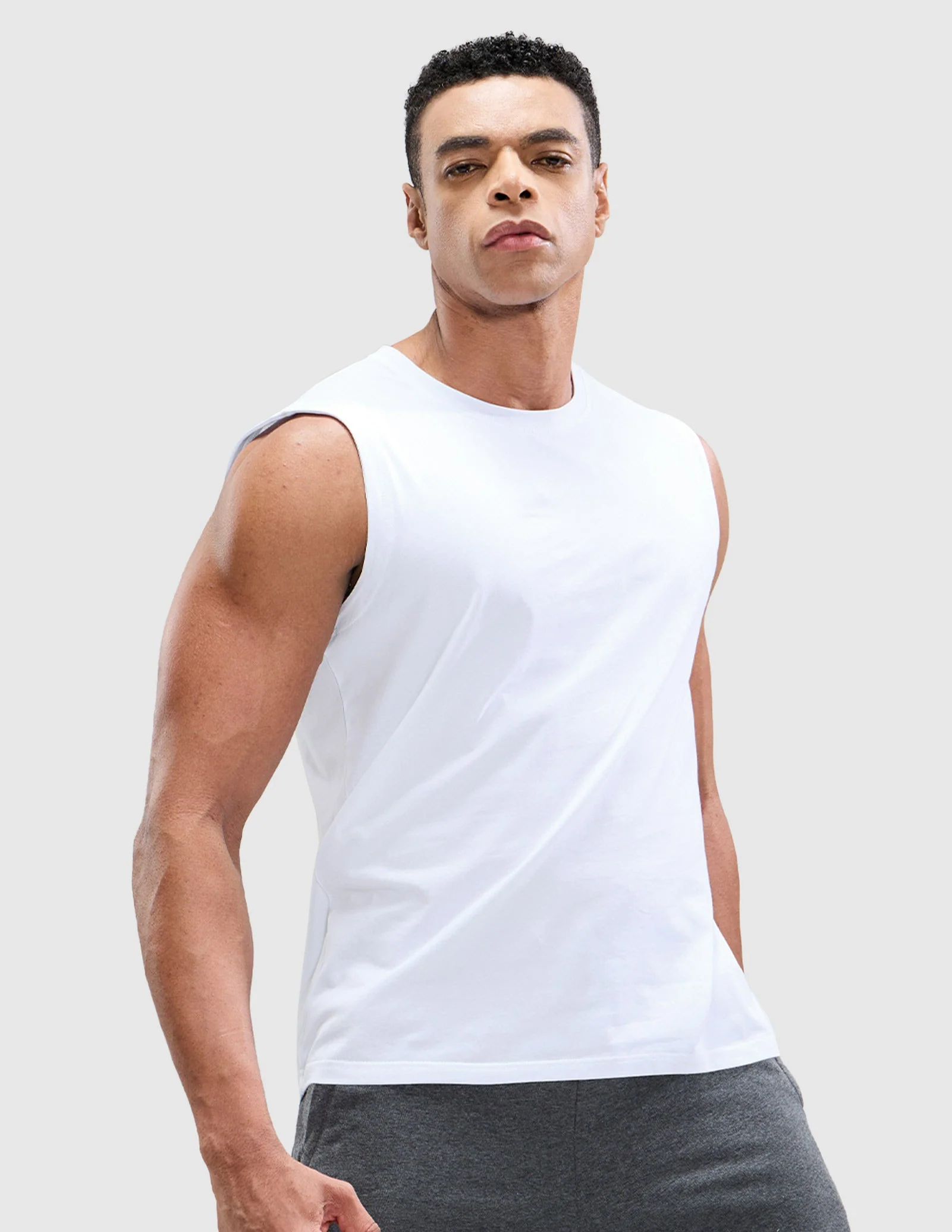 Men's Cotton Sleeveless Muscle Shirts - Image 16
