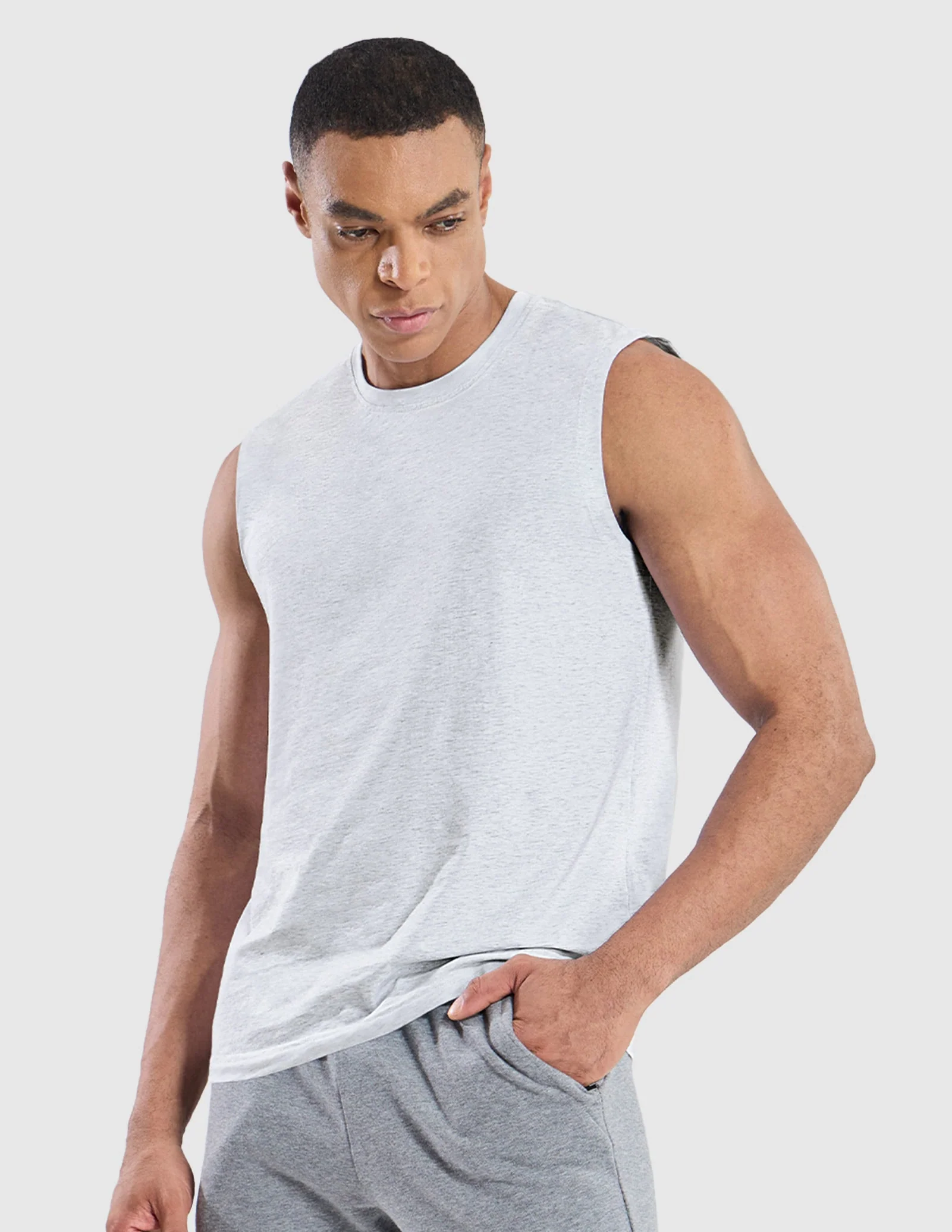 Men's Cotton Sleeveless Muscle Shirts - Image 17