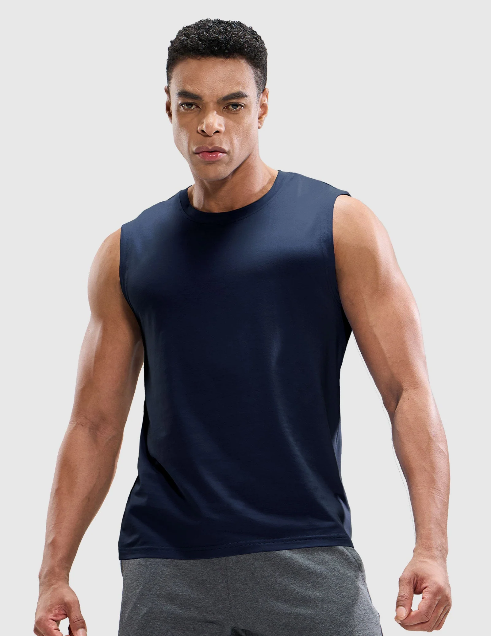Men's Cotton Sleeveless Muscle Shirts - Image 26