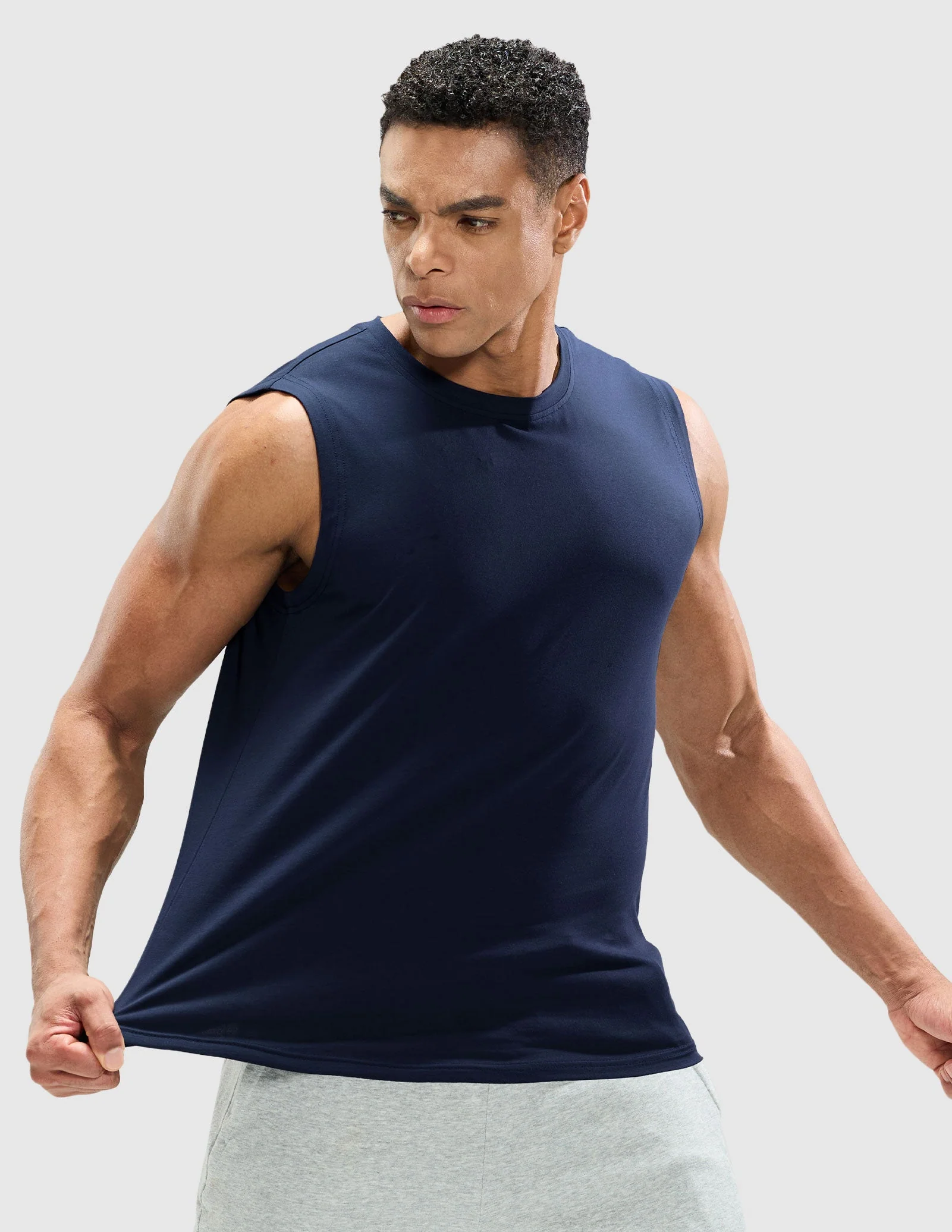 Men's Cotton Sleeveless Muscle Shirts - Image 27