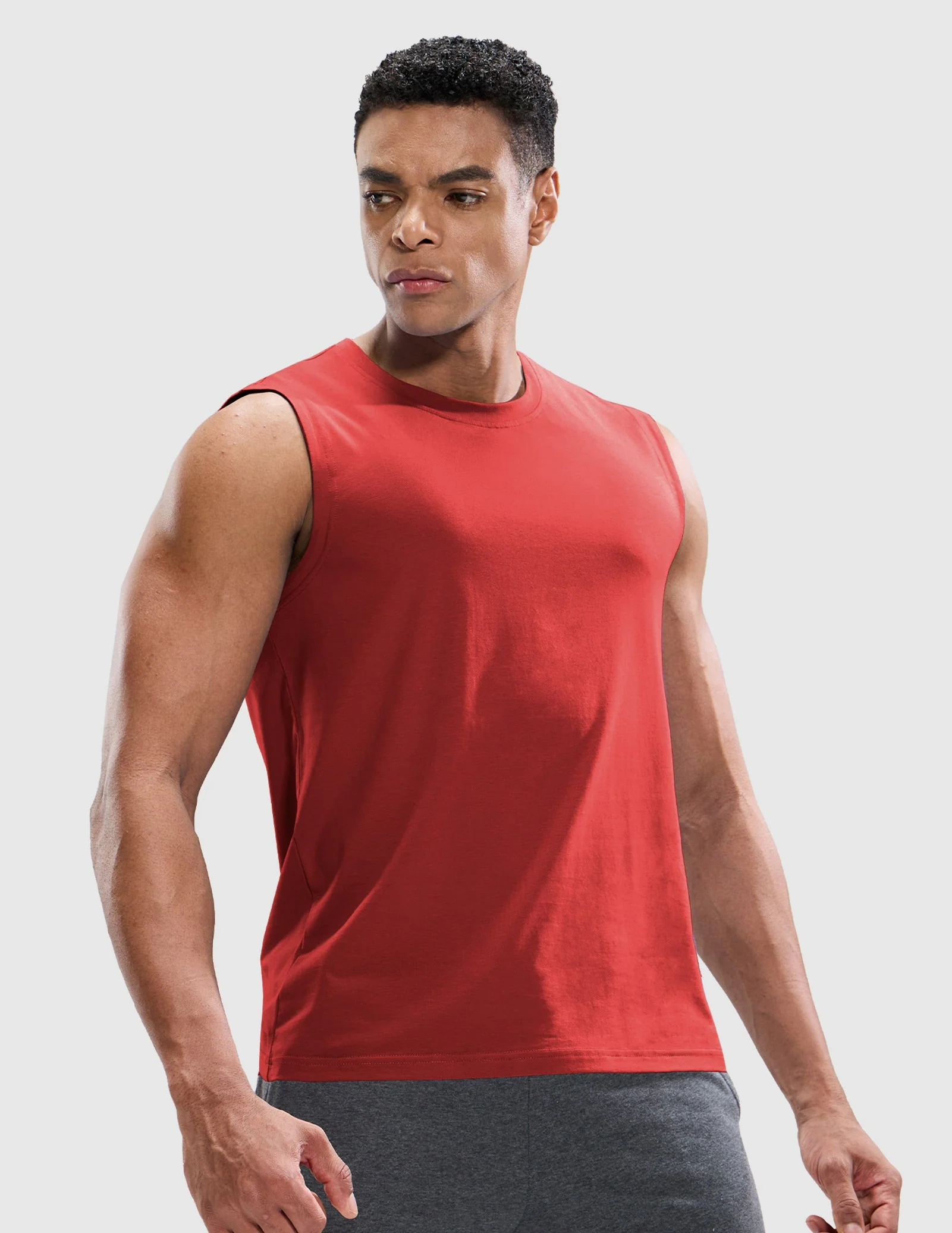 Men's Cotton Sleeveless Muscle Shirts - Image 33