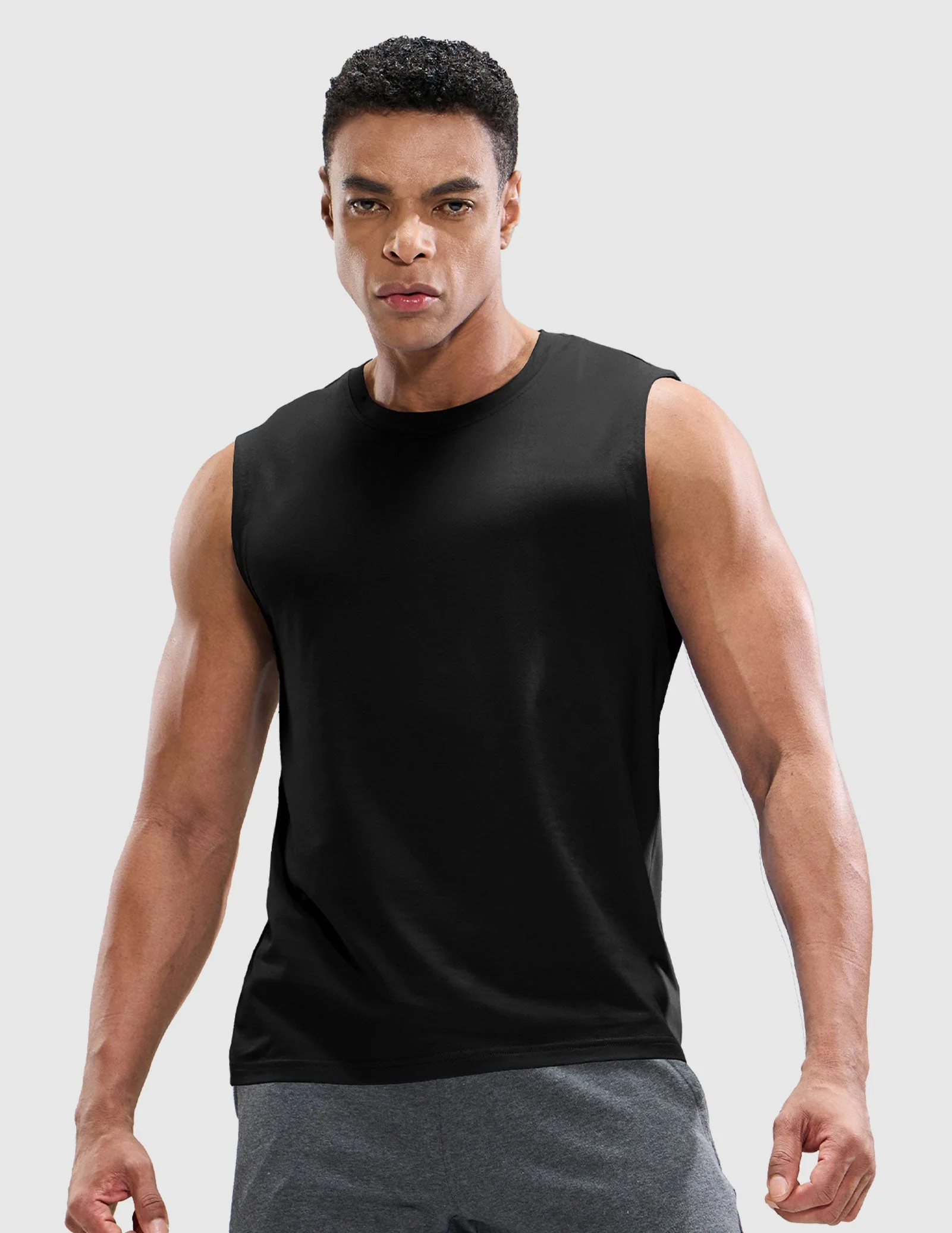 Men's Cotton Sleeveless Muscle Shirts - Image 38